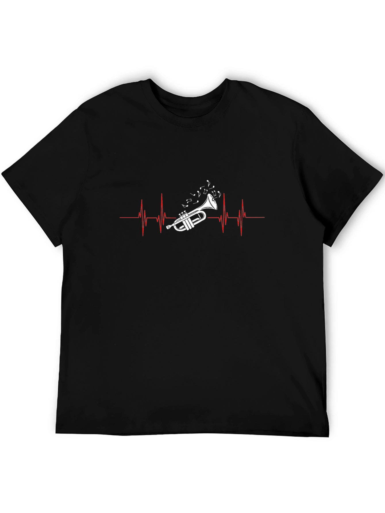 Trumpet Heartbeat Black T-Shirt