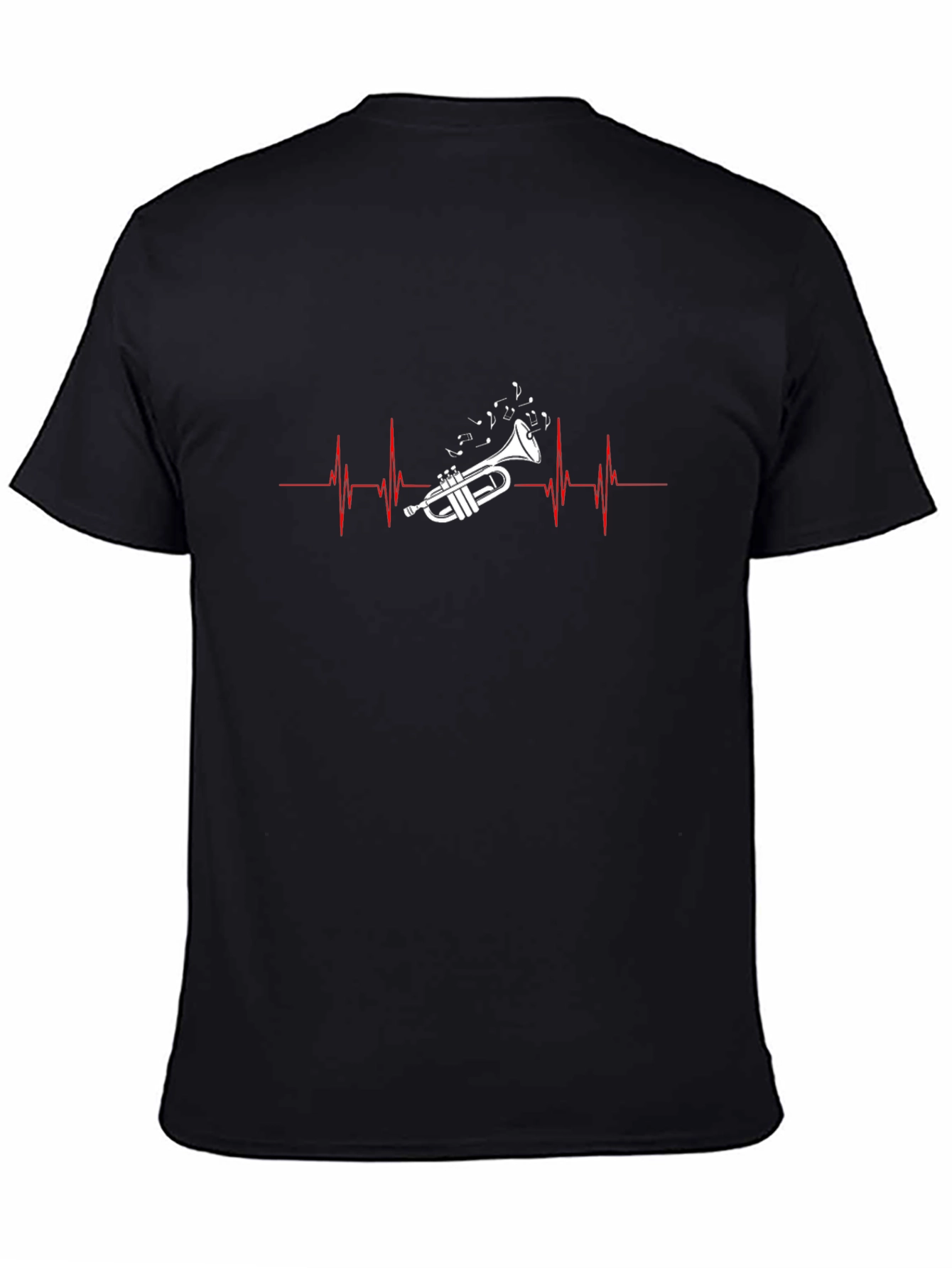 Trumpet Heartbeat Black T-Shirt