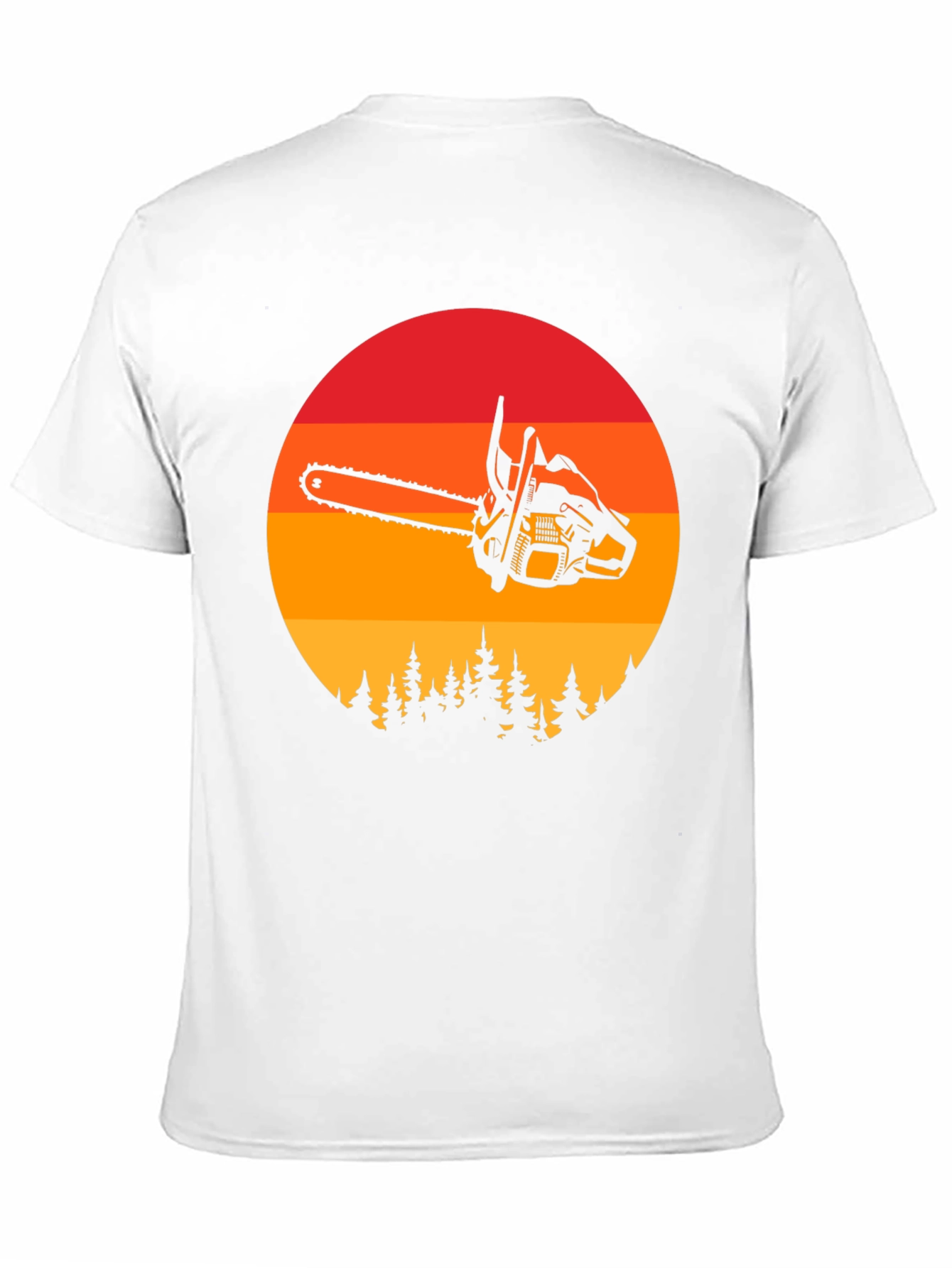 Chainsaw Sunset Graphic T-Shirt - Lumberjack Style