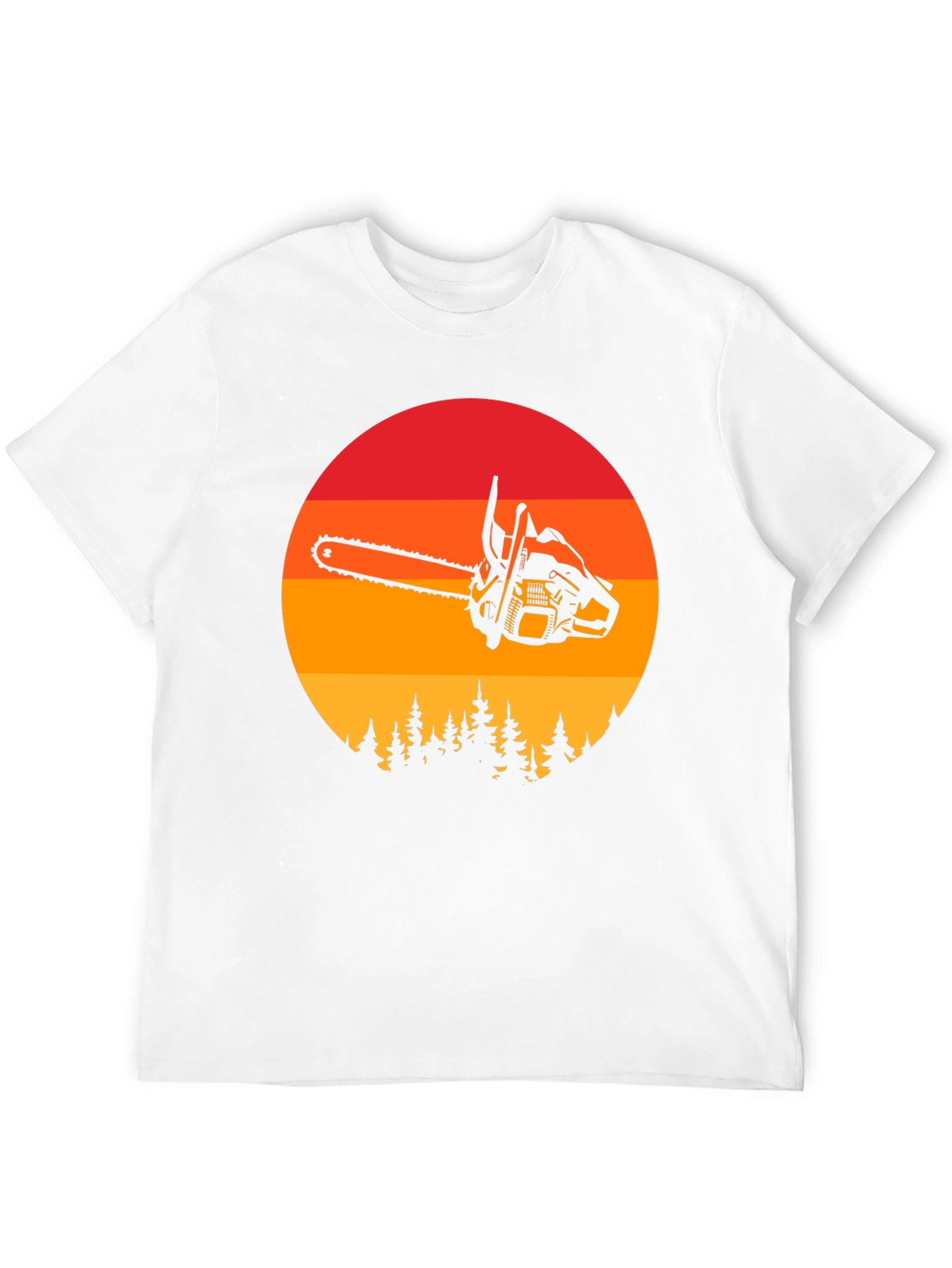 Chainsaw Sunset Graphic T-Shirt - Lumberjack Style