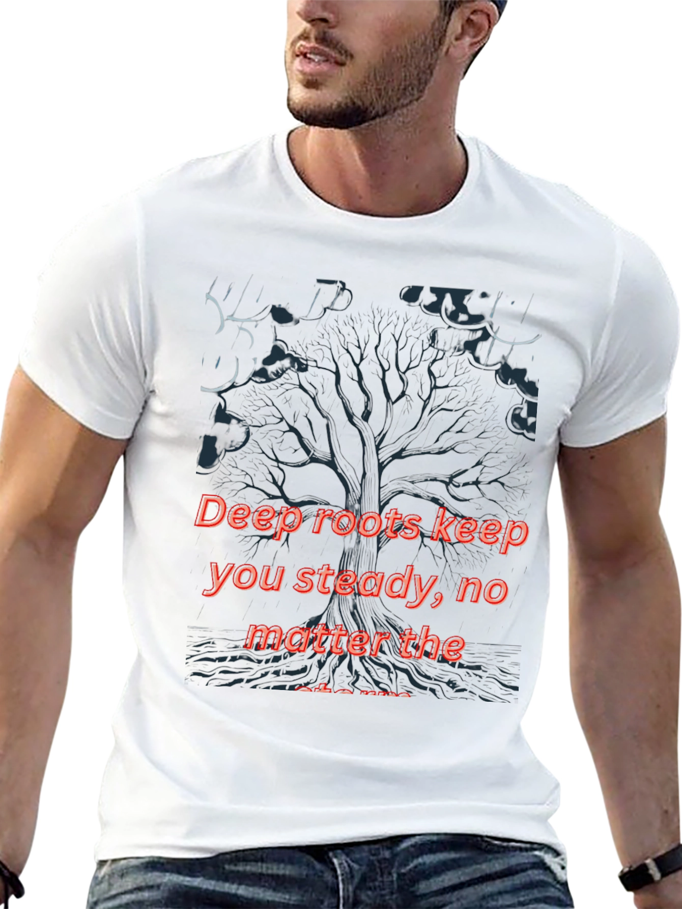 Deep Roots Graphic Black T-Shirt
