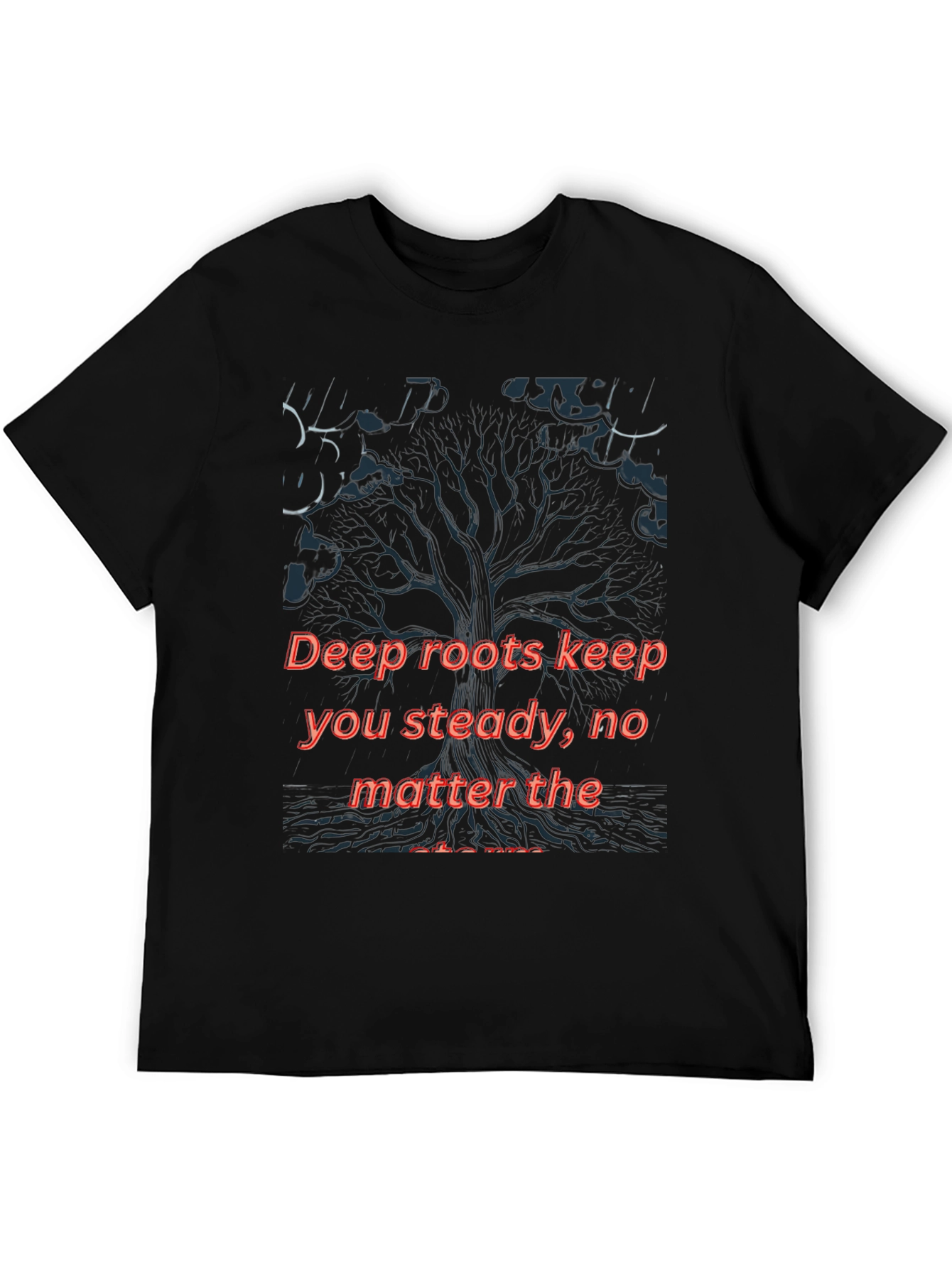 Deep Roots Graphic Black T-Shirt