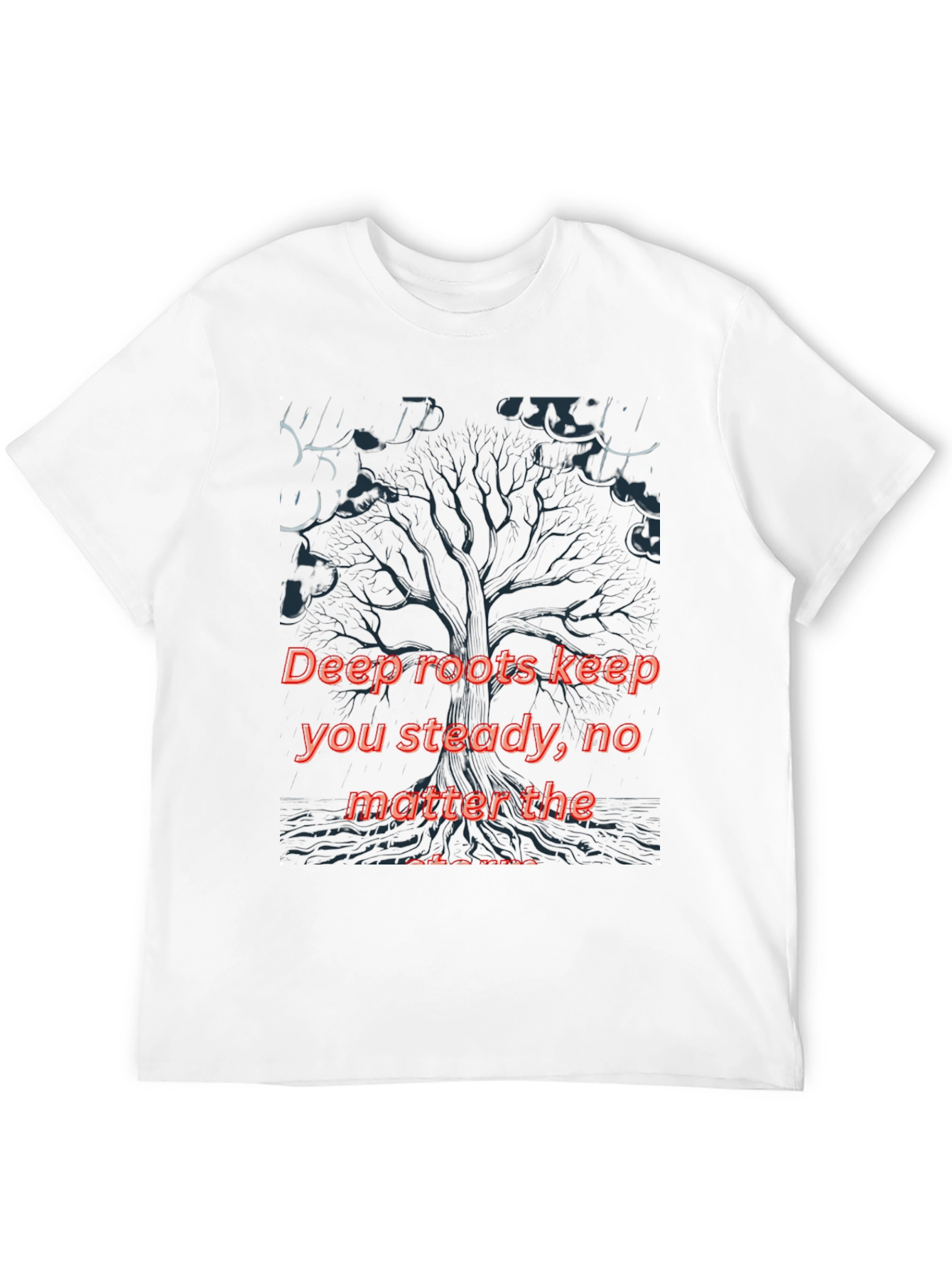 Deep Roots Graphic Black T-Shirt