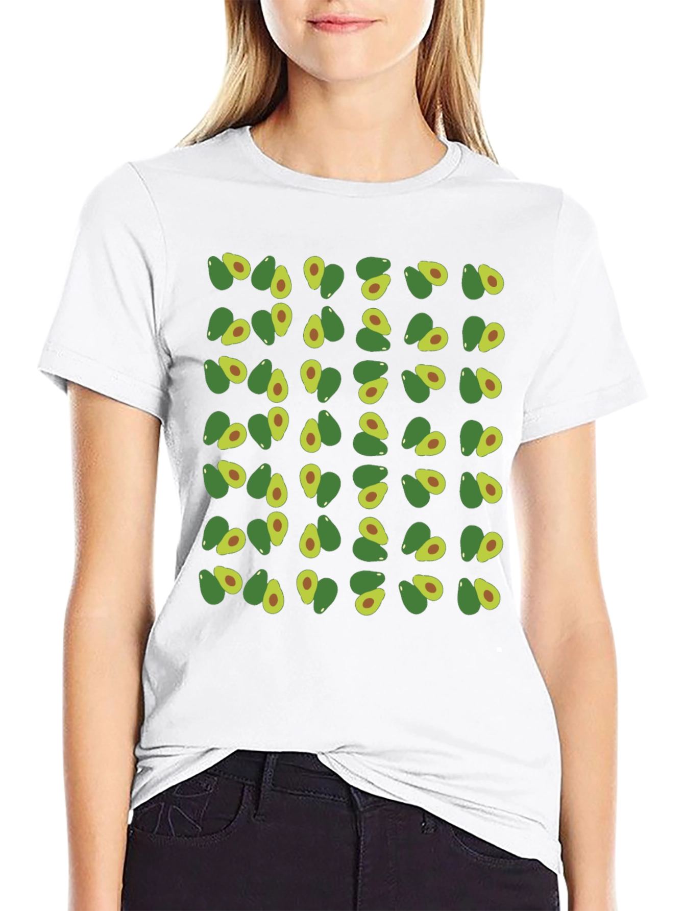 Avocado Pattern T-Shirt - Trendy & Comfortable