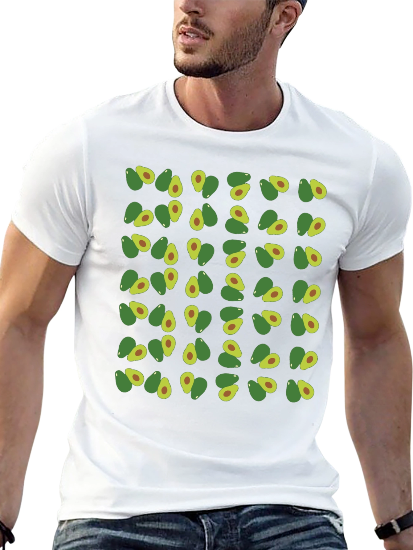 Avocado Pattern T-Shirt - Trendy & Comfortable