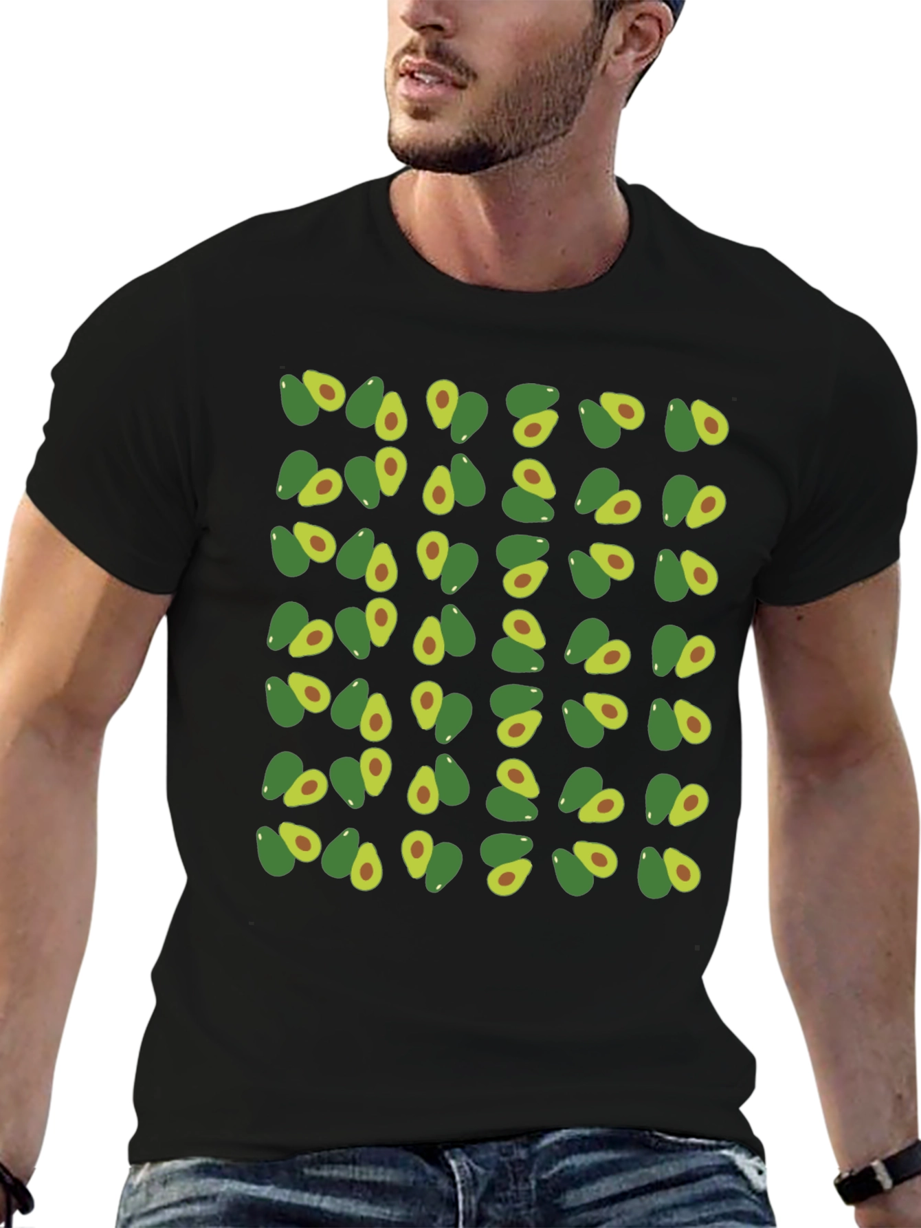 Avocado Pattern T-Shirt - Trendy & Comfortable
