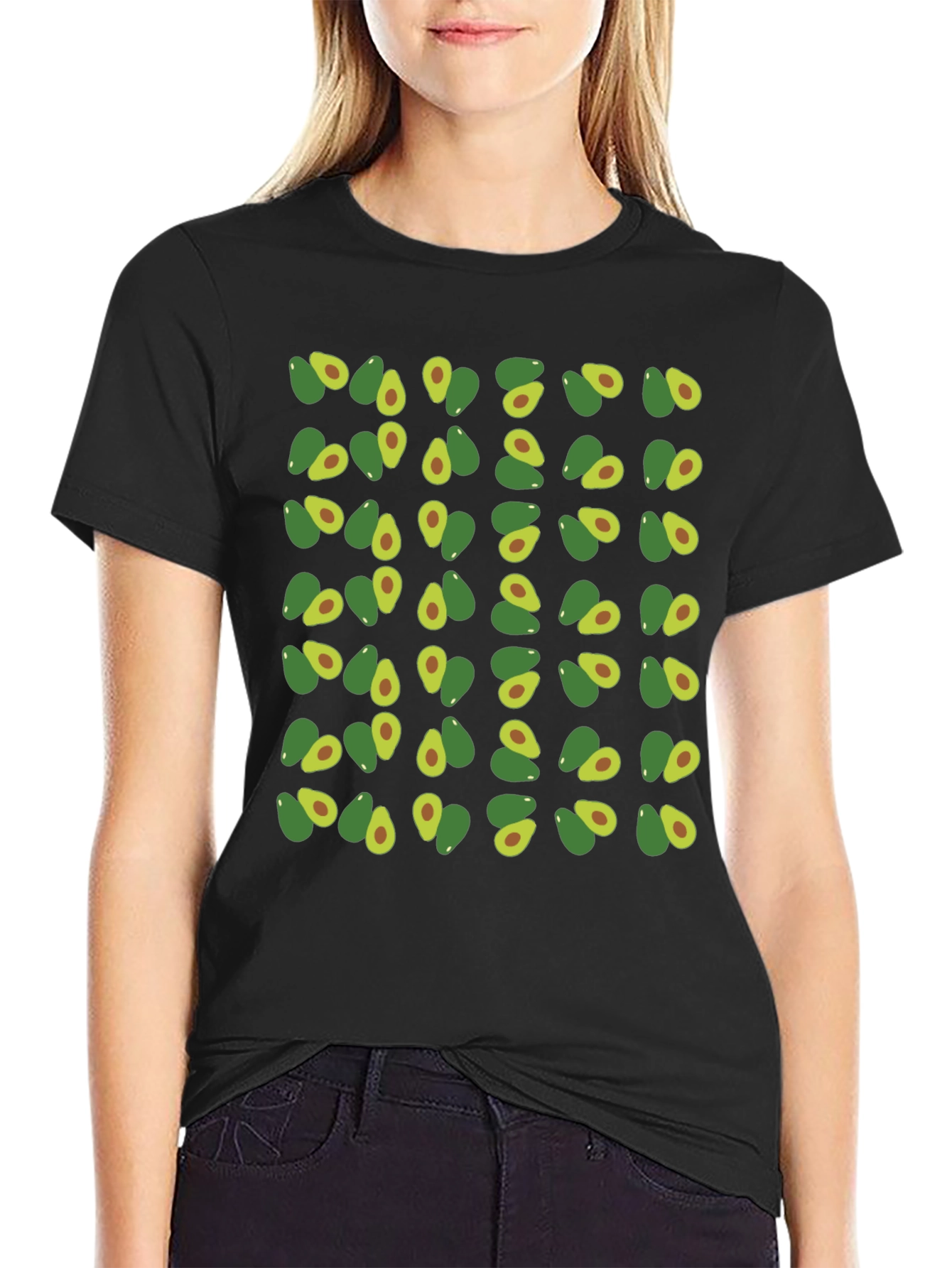 Avocado Pattern T-Shirt - Trendy & Comfortable