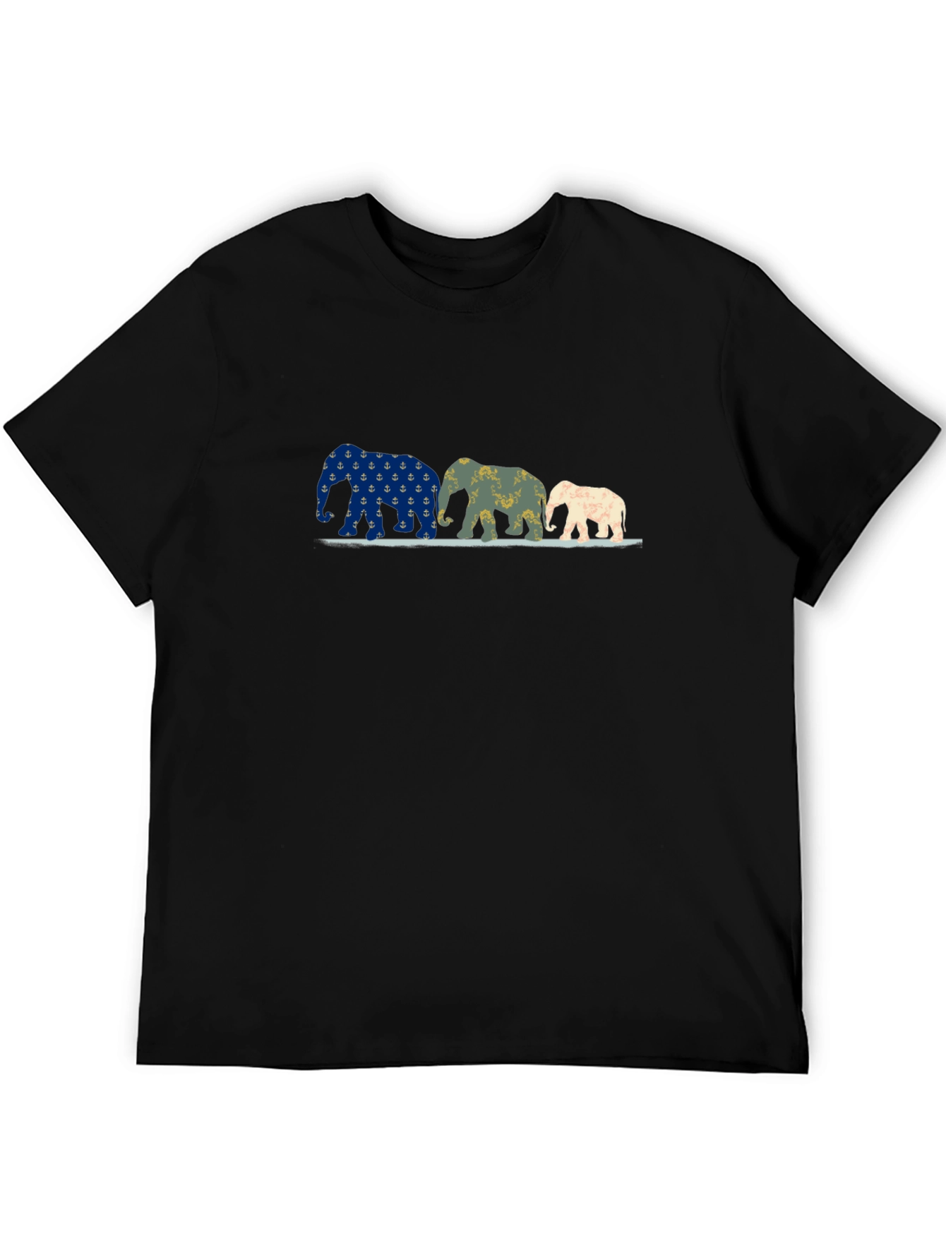 Elephant Family Black Graphic Tee