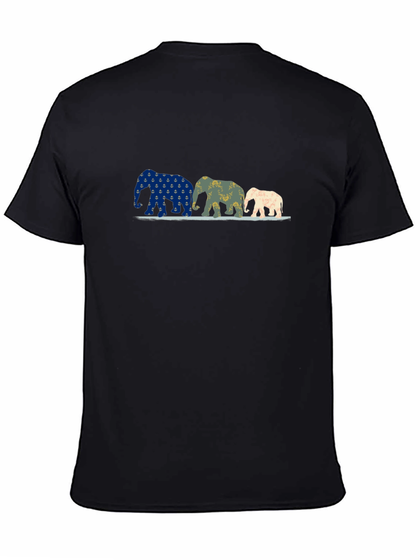 Elephant Family Black Graphic Tee