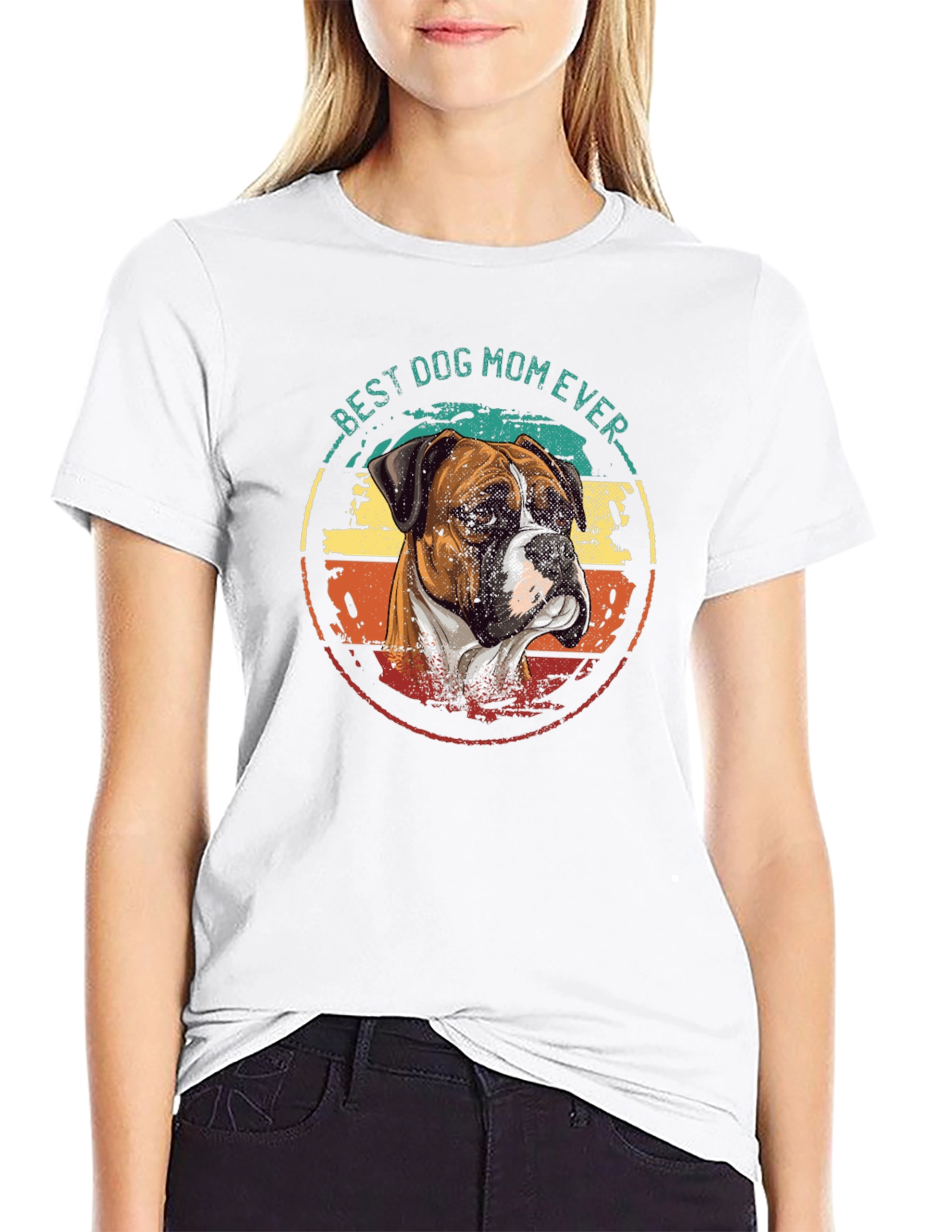 Best Dog Mom Ever - Boxer Graphic T-Shirt