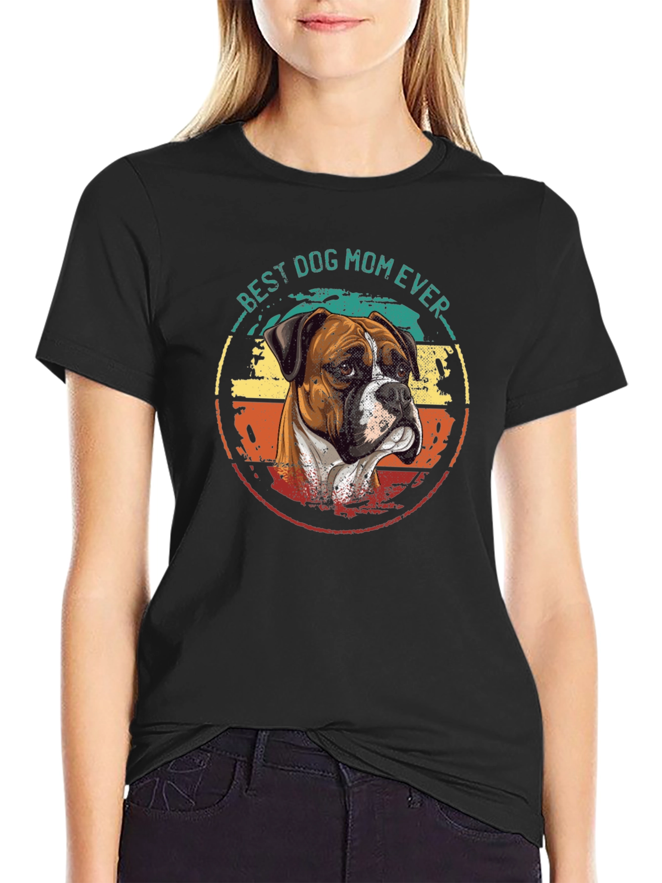 Best Dog Mom Ever - Boxer Graphic T-Shirt