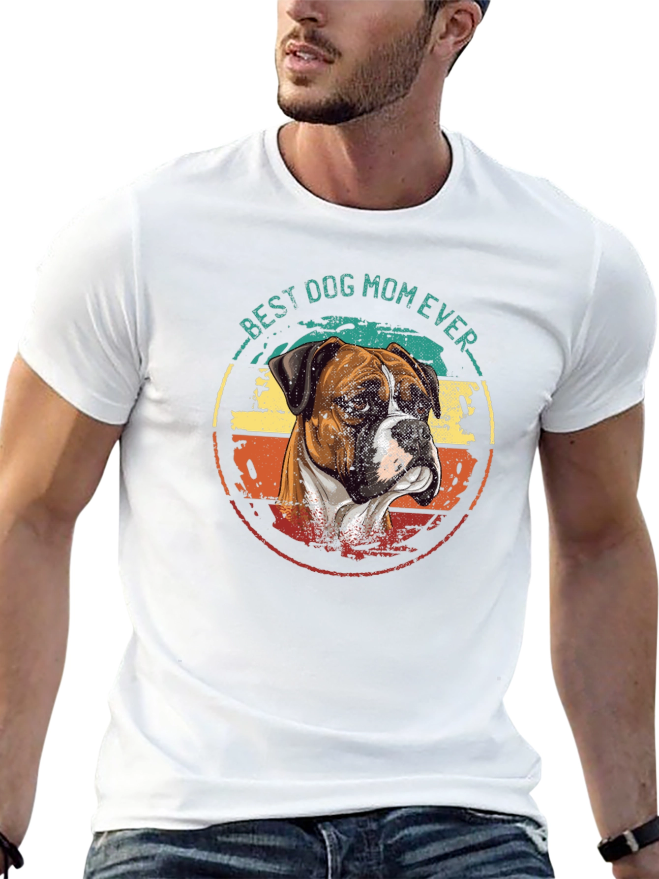 Best Dog Mom Ever - Boxer Graphic T-Shirt