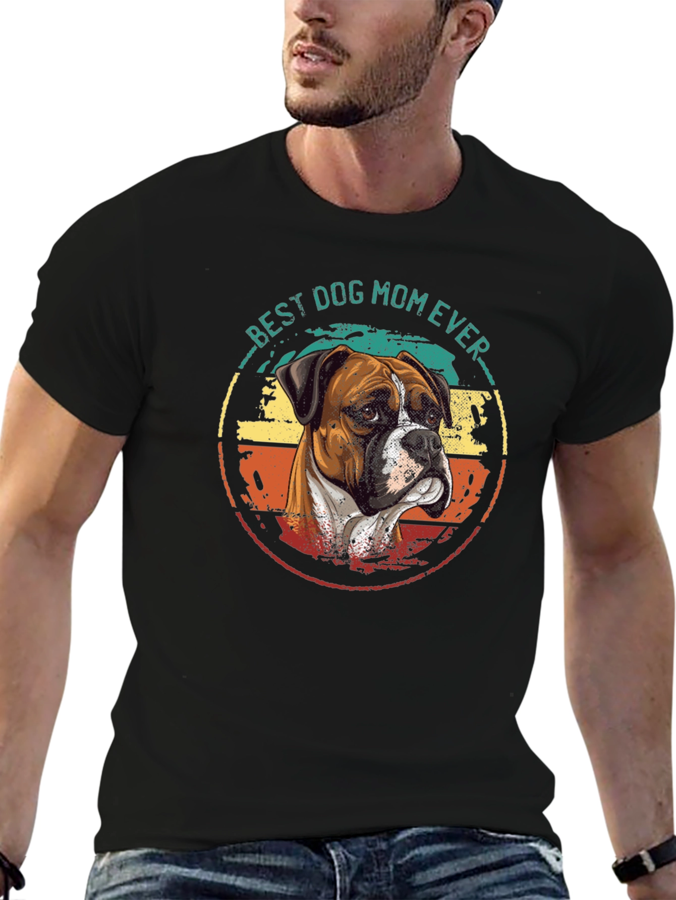 Best Dog Mom Ever - Boxer Graphic T-Shirt