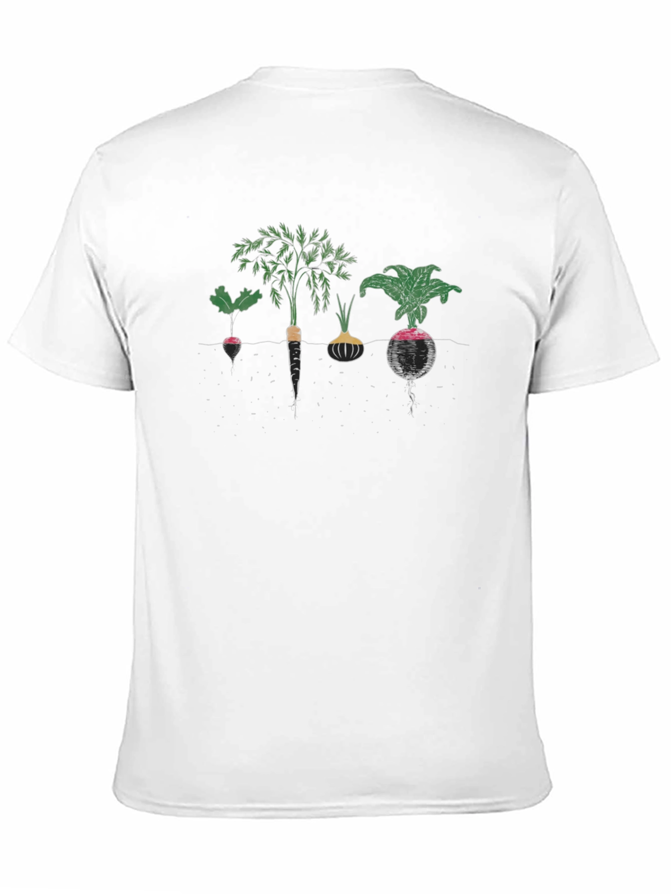 Root Vegetable Graphic Tee - Black Cotton