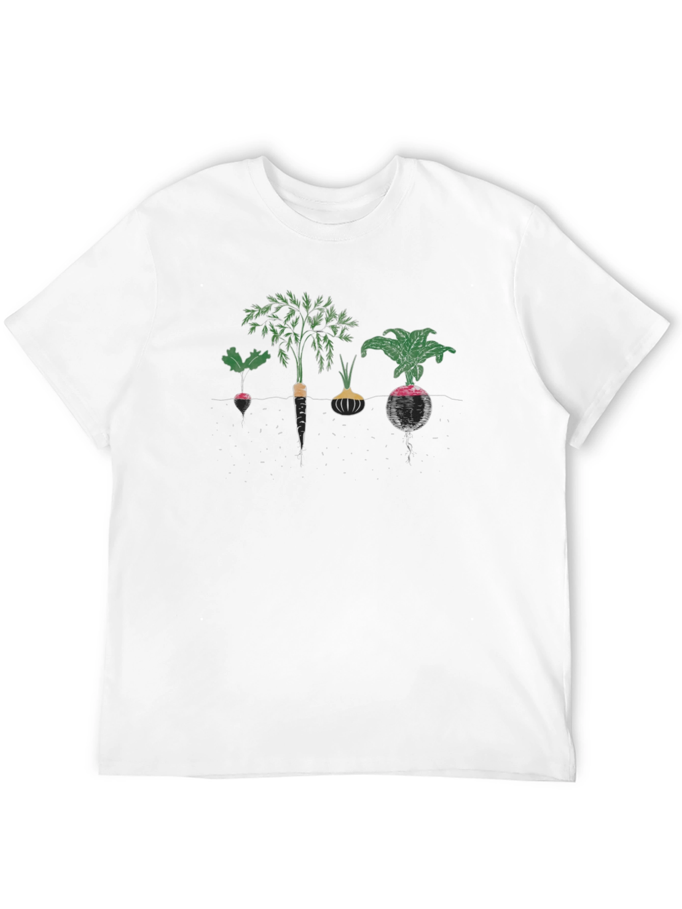 Root Vegetable Graphic Tee - Black Cotton