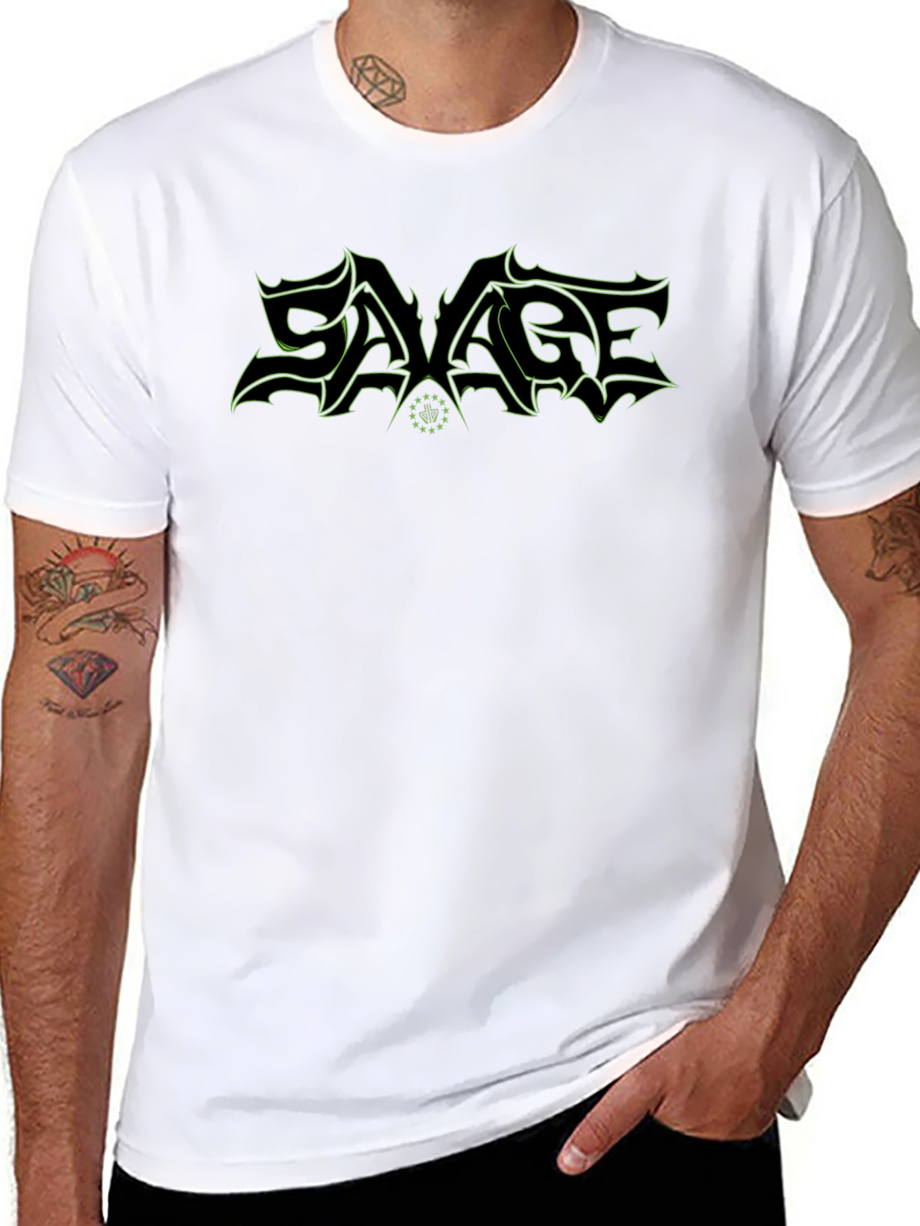 Savage Graphic Print Black T-Shirt