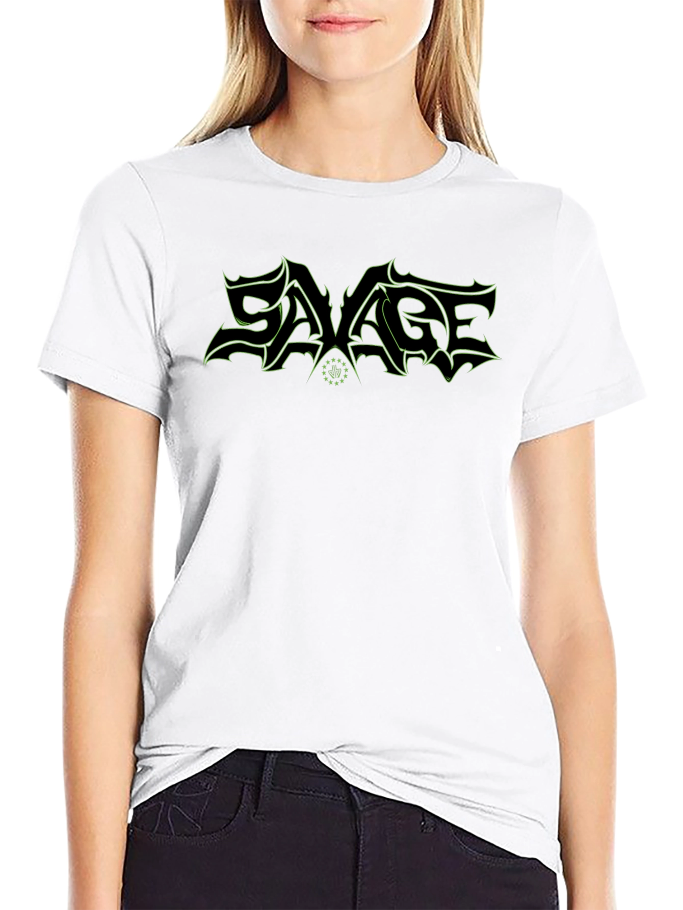 Savage Graphic Print Black T-Shirt