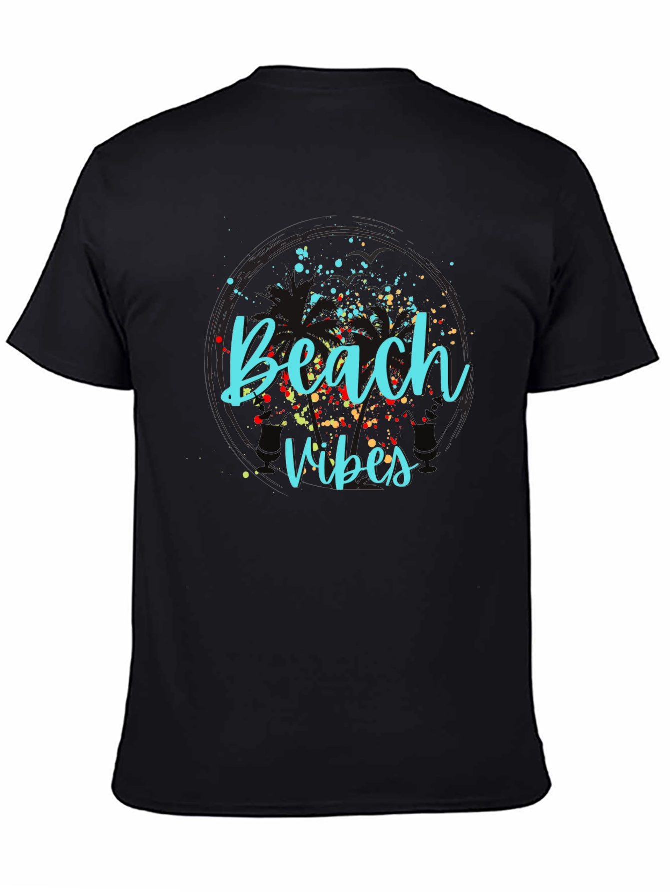 Beach Vibes Graphic Tee - Black