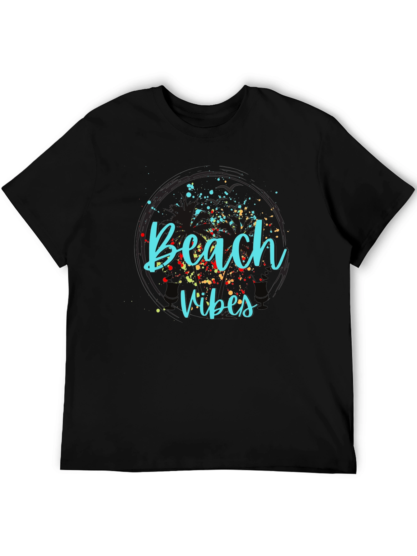 Beach Vibes Graphic Tee - Black