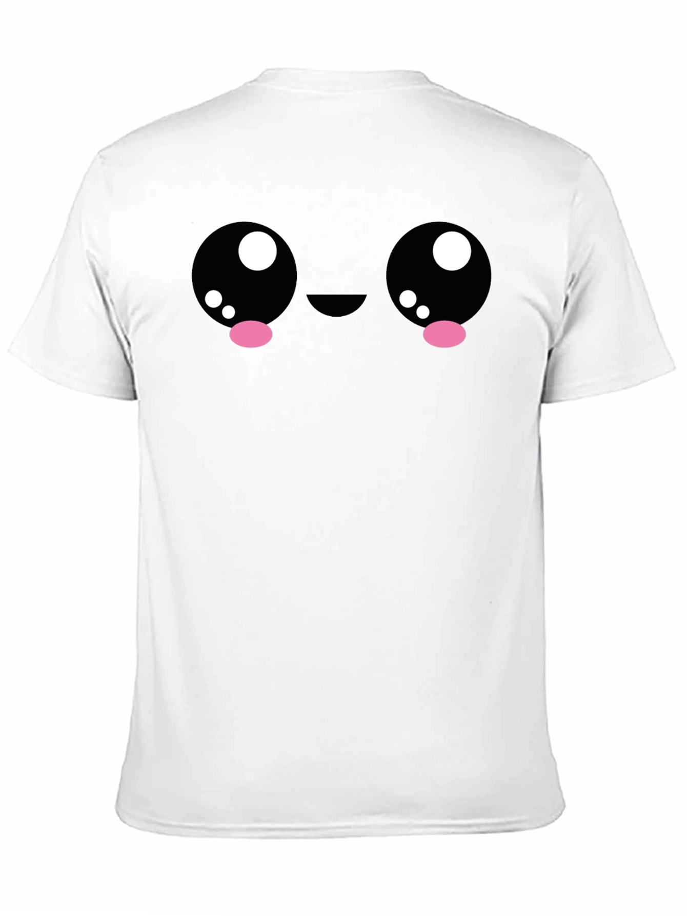 Cute Kawaii Face Graphic Black T-Shirt