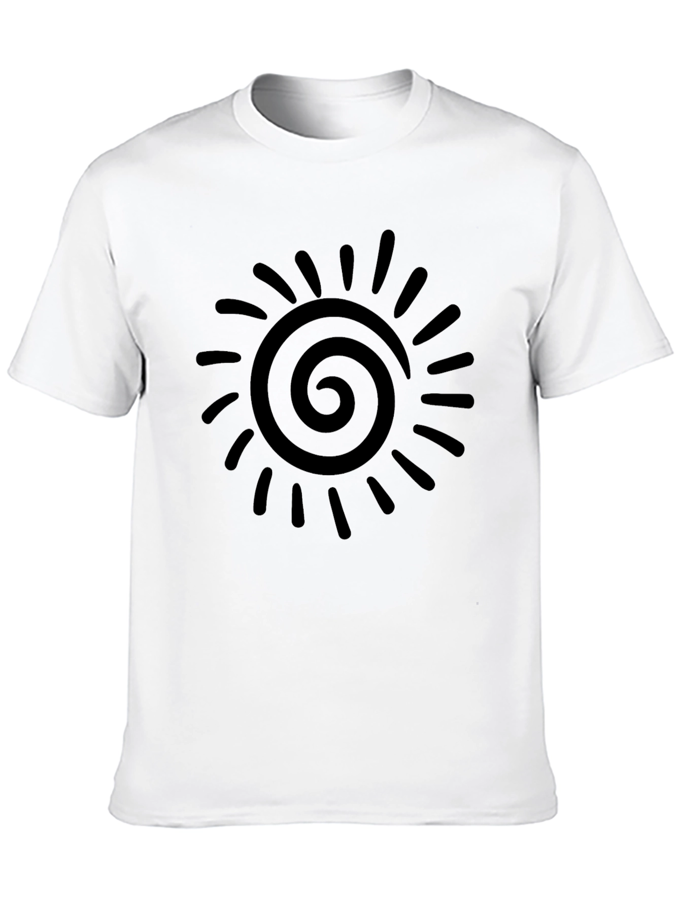 Spiral Sun Graphic Tee - Modern Style