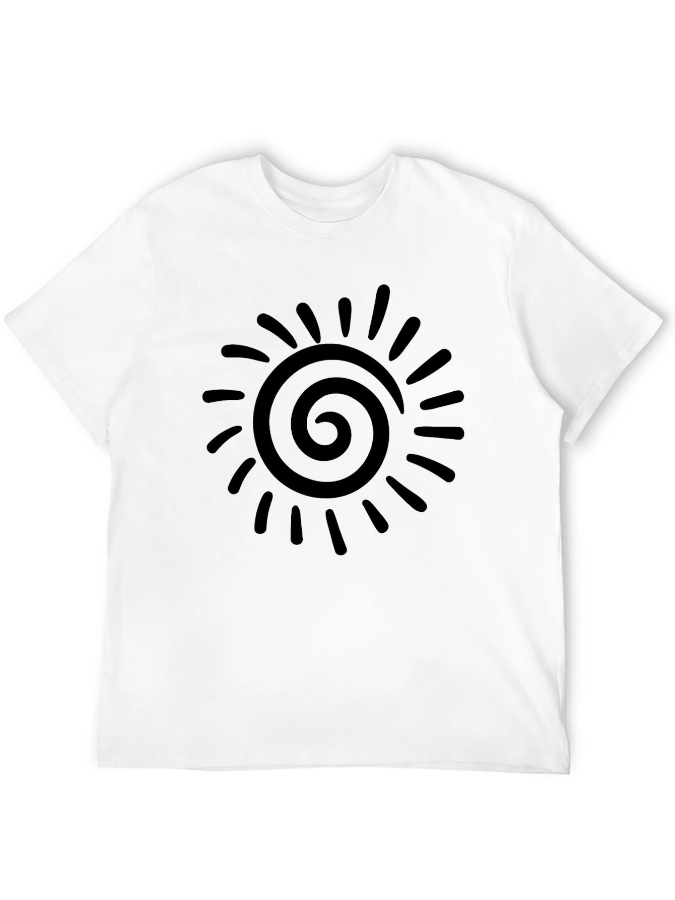 Spiral Sun Graphic Tee - Modern Style