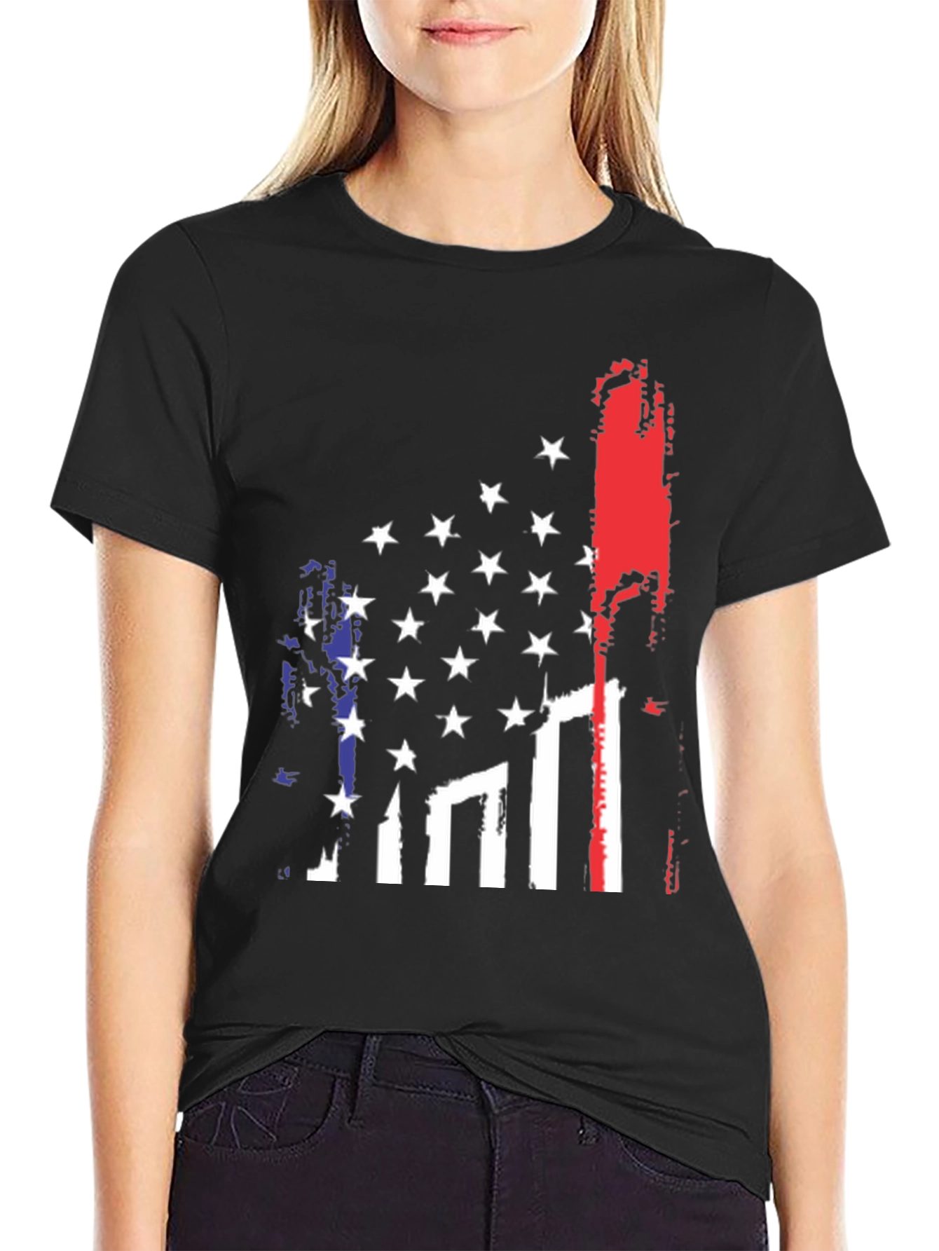 American Flag Graphic Tee - Patriotic Design