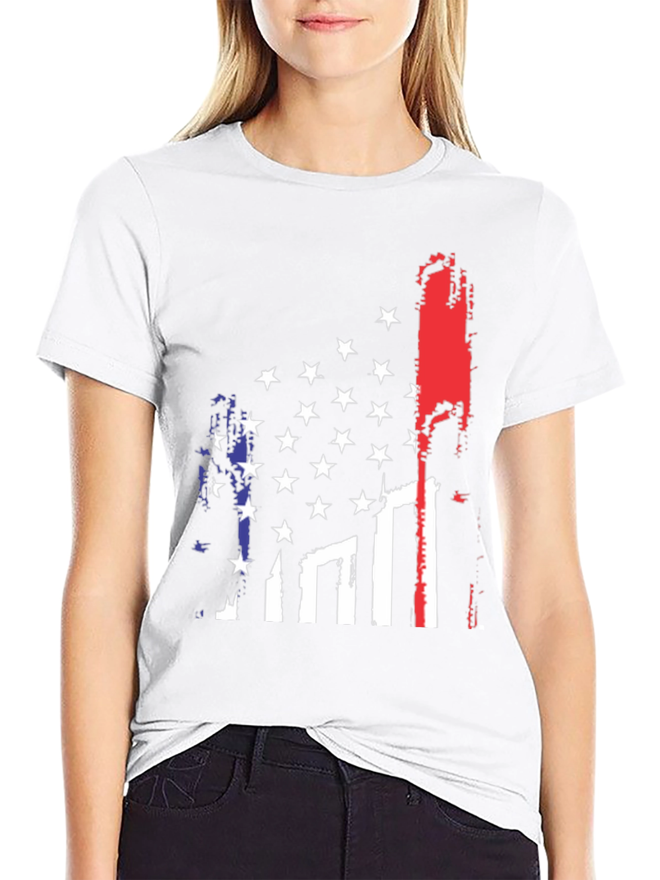 American Flag Graphic Tee - Patriotic Design