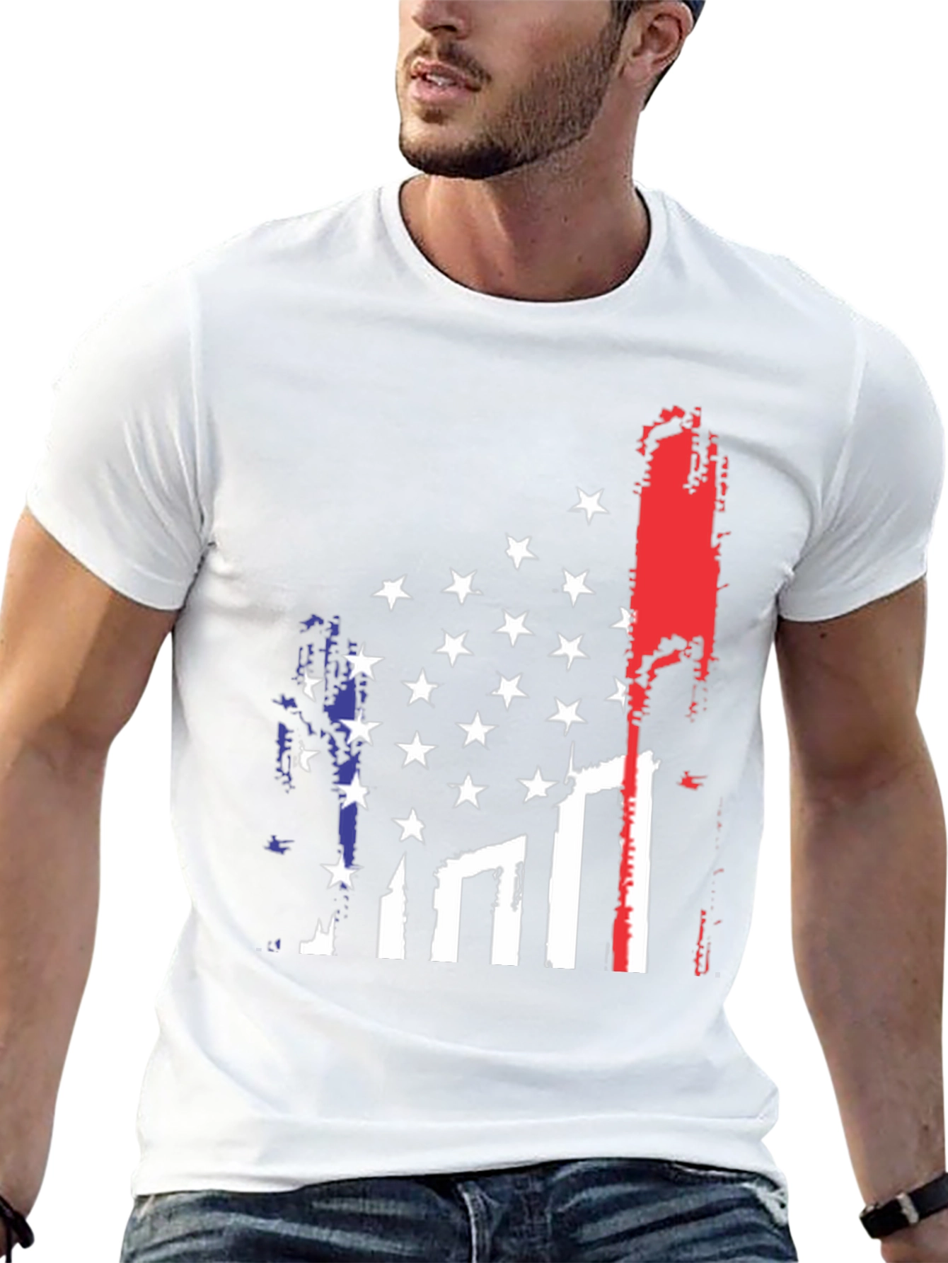 American Flag Graphic Tee - Patriotic Design