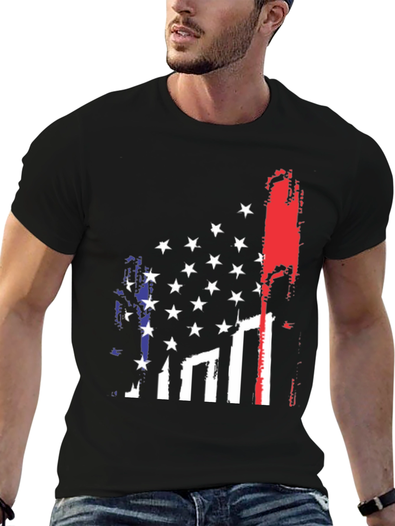 American Flag Graphic Tee - Patriotic Design