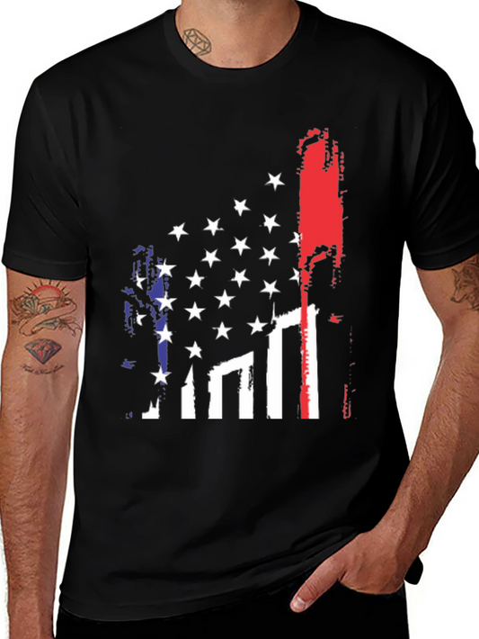 American Flag Graphic Tee - Patriotic Design