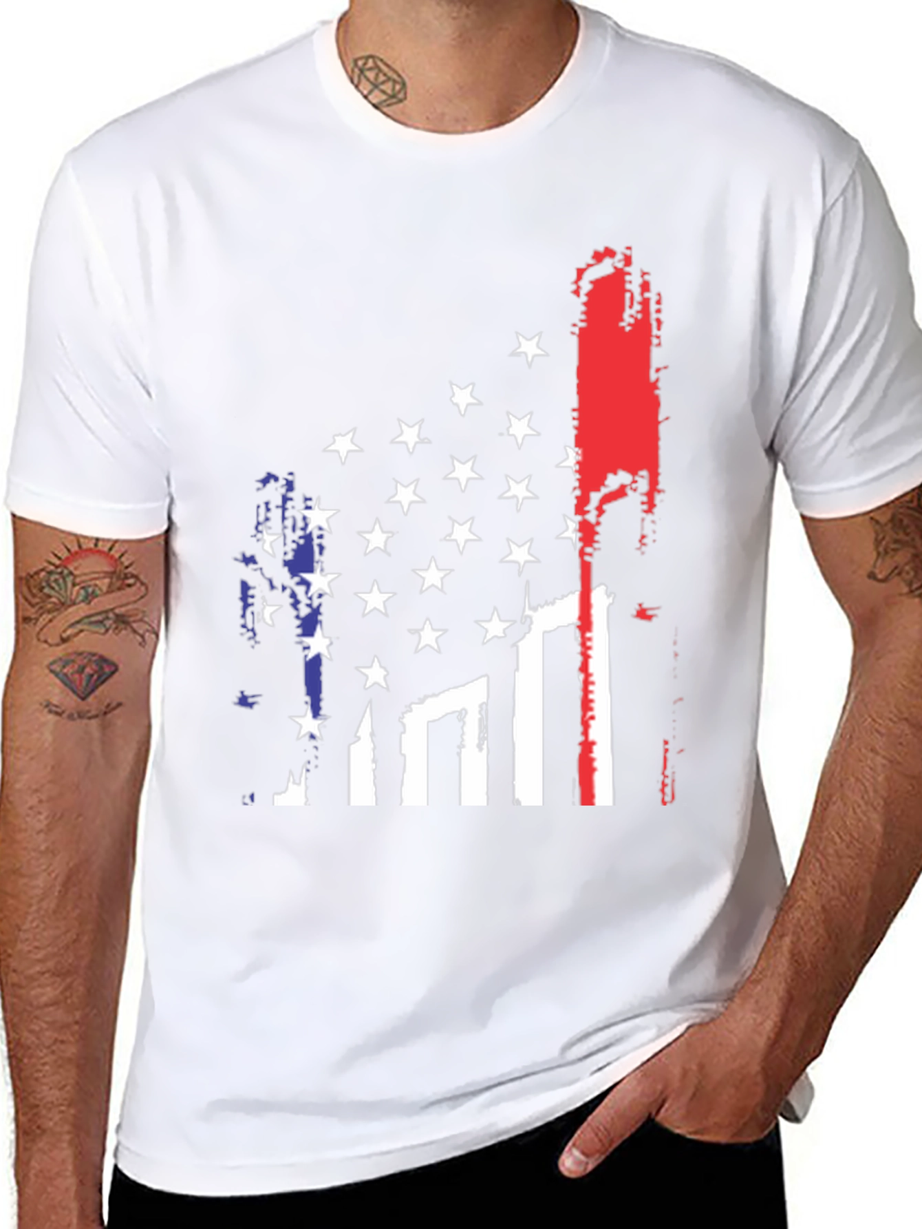 American Flag Graphic Tee - Patriotic Design