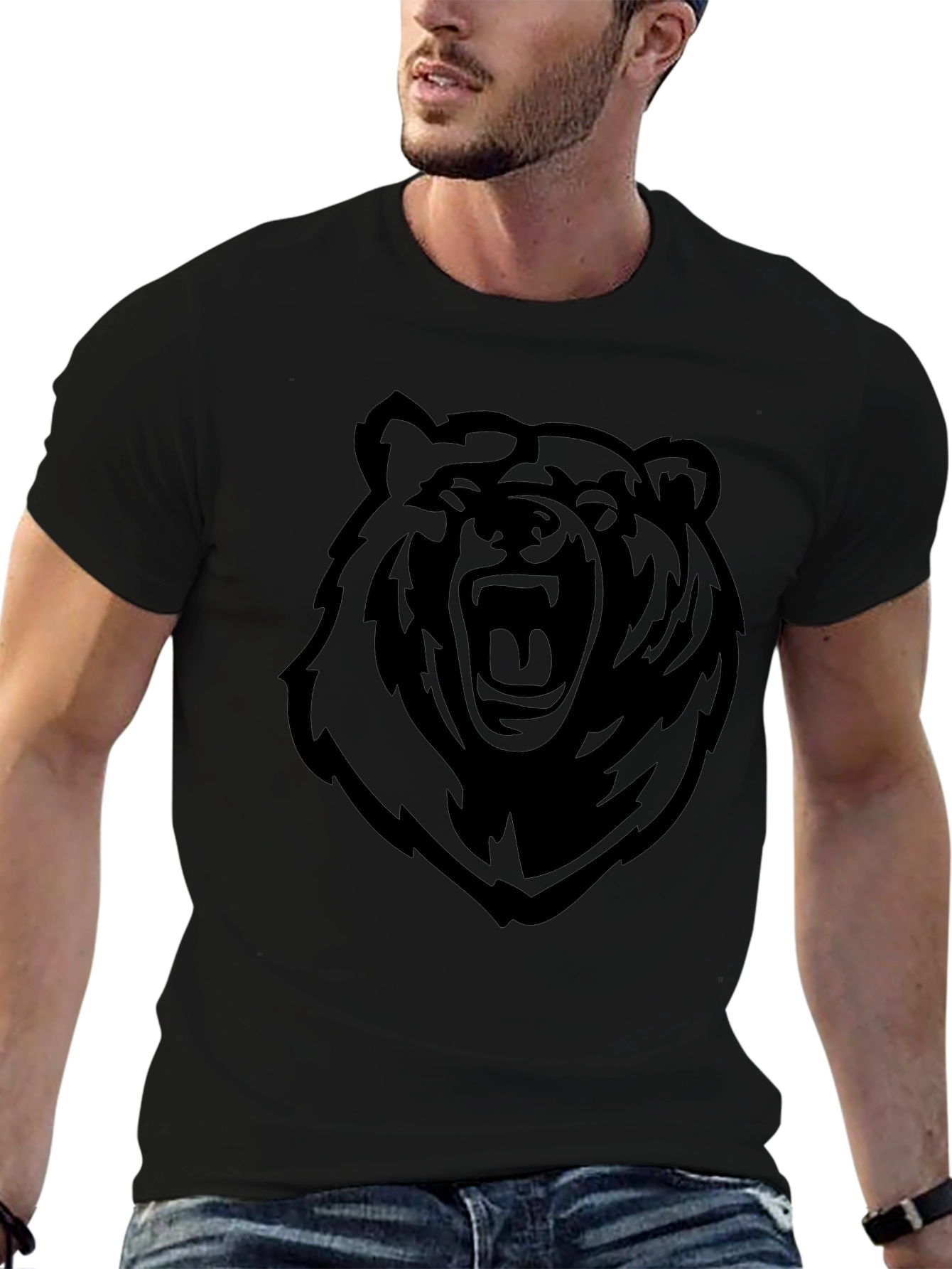 Black Bear Graphic Tee - Mens Crew Neck