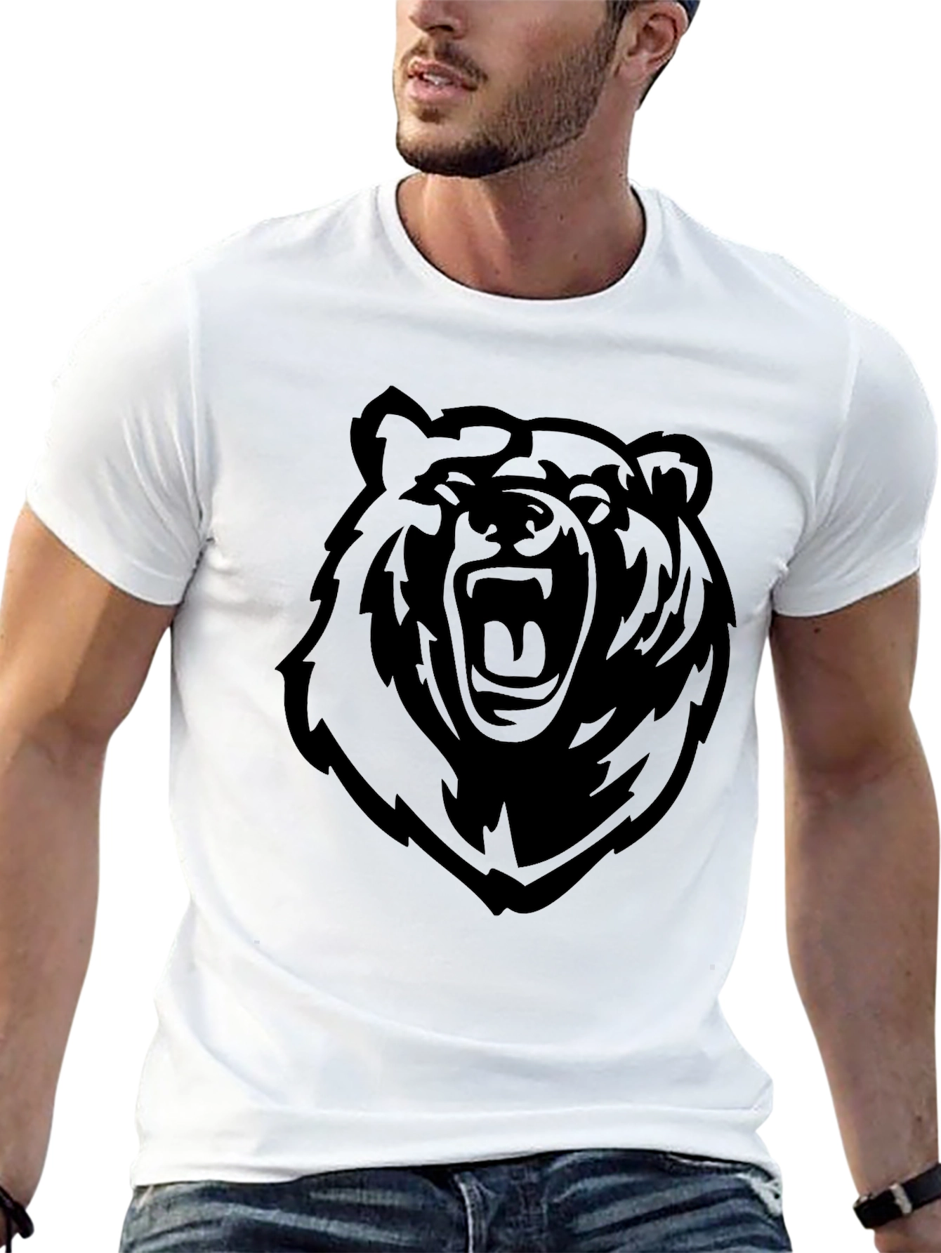 Black Bear Graphic Tee - Mens Crew Neck