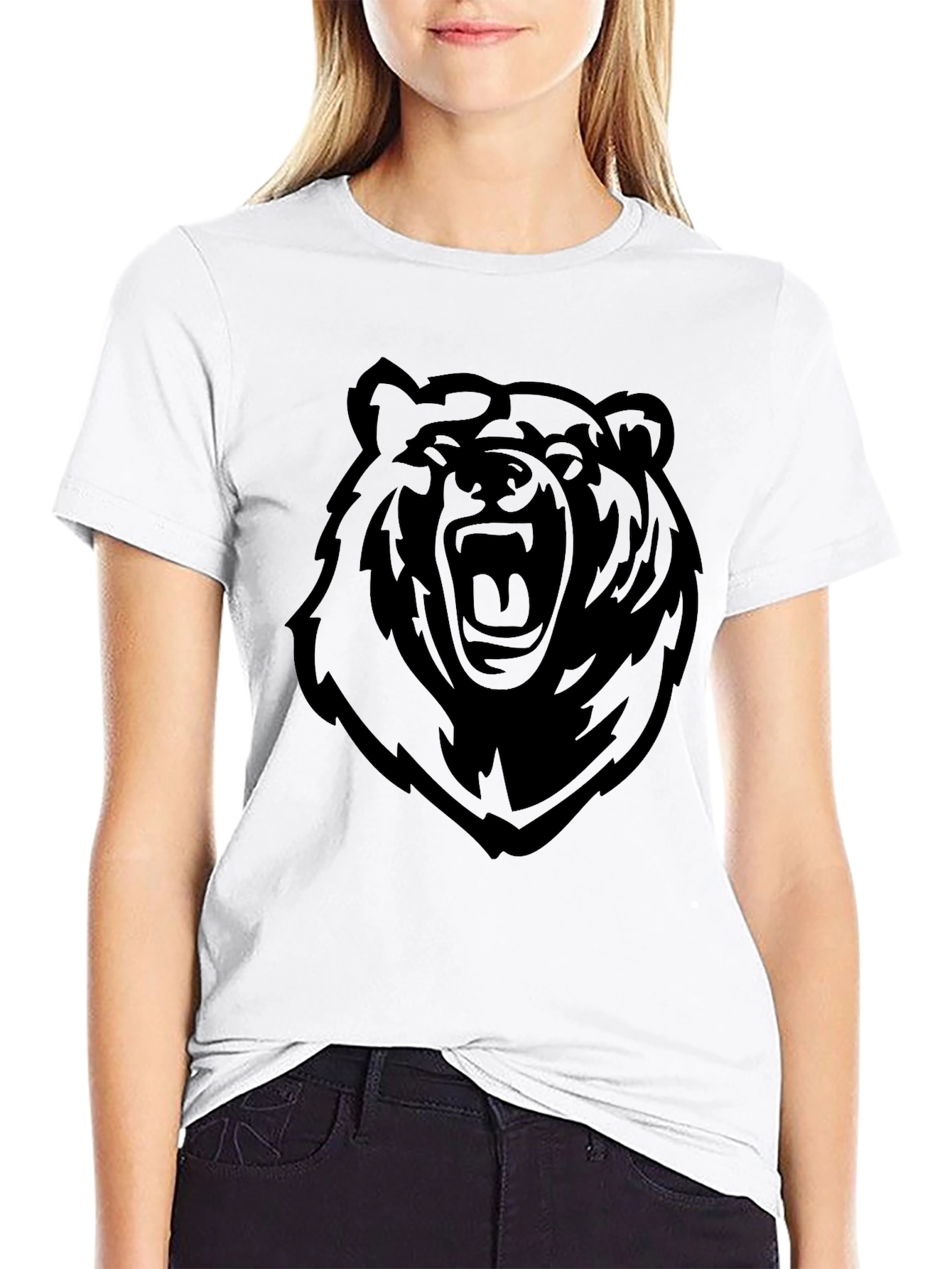 Black Bear Graphic Tee - Mens Crew Neck