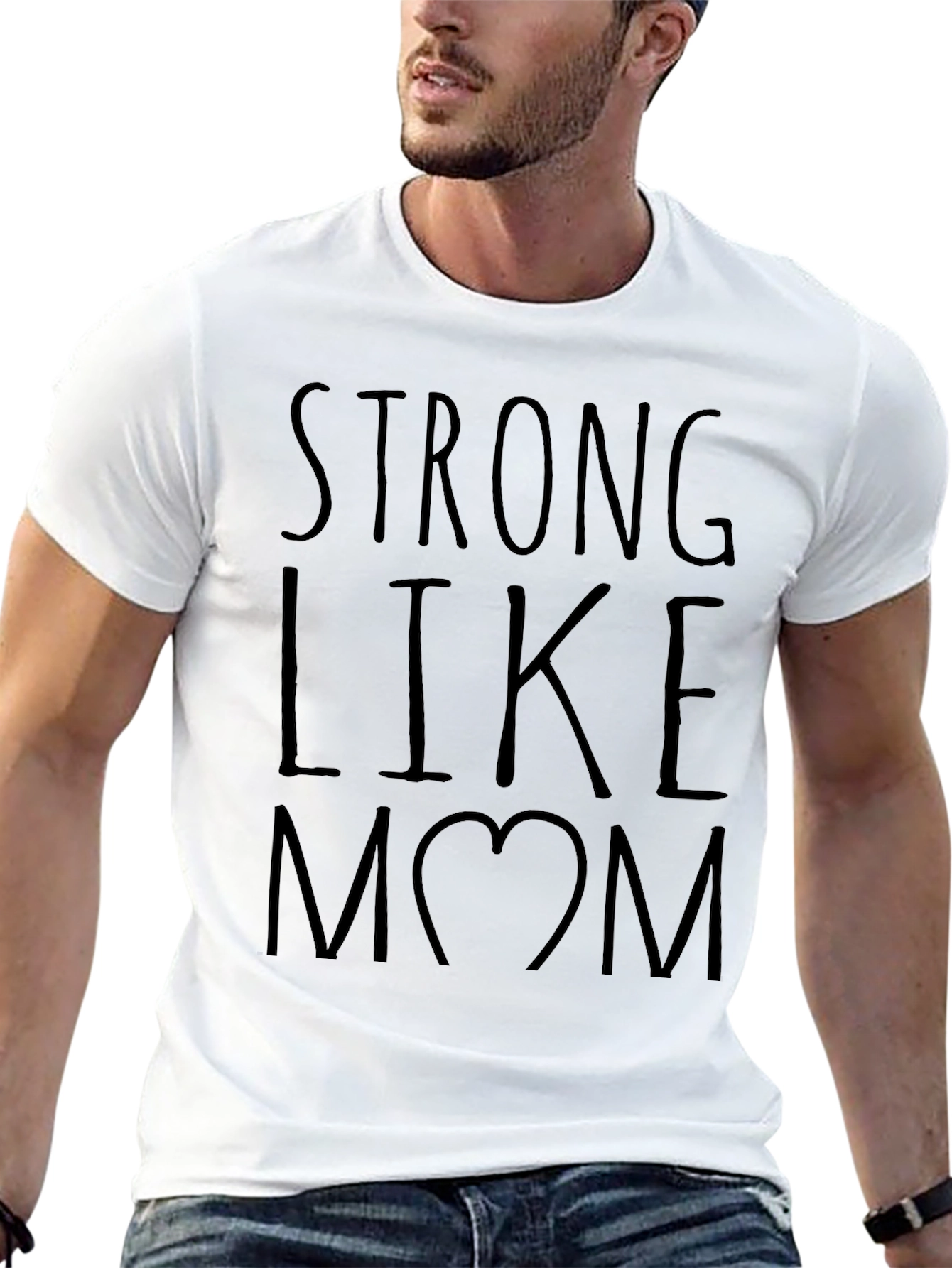 Strong Like Mom T-Shirt -  Black