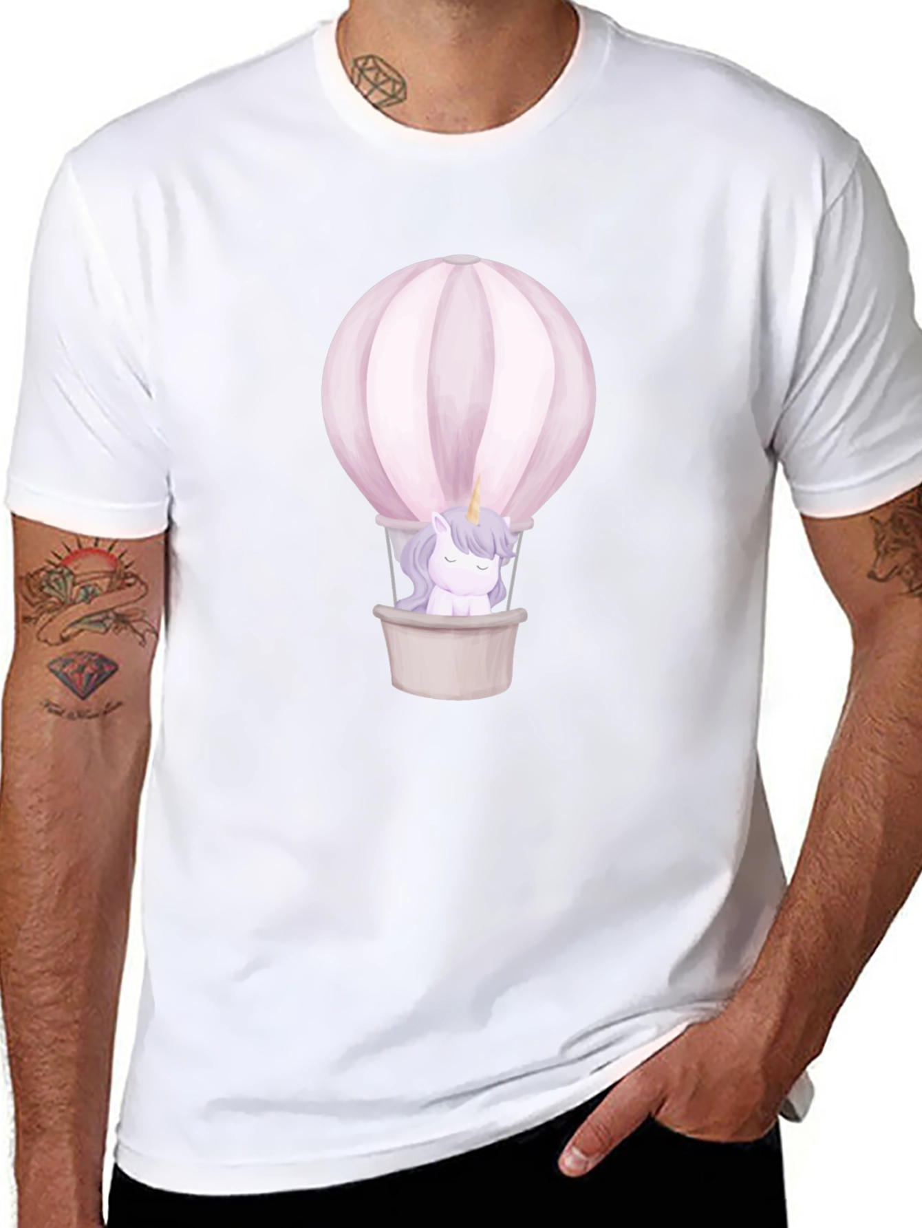 Unicorn Hot Air Balloon Graphic Tee
