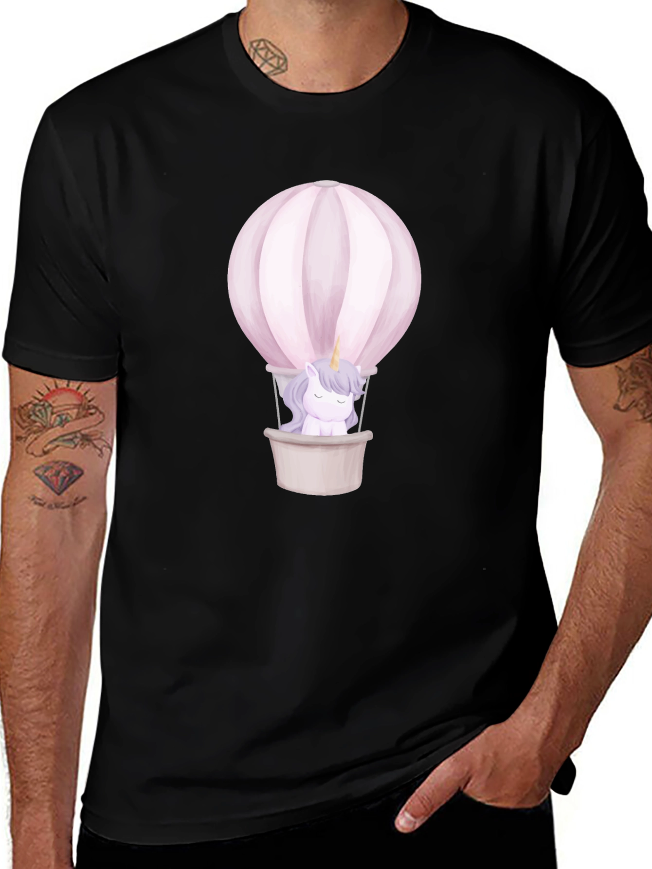 Unicorn Hot Air Balloon Graphic Tee