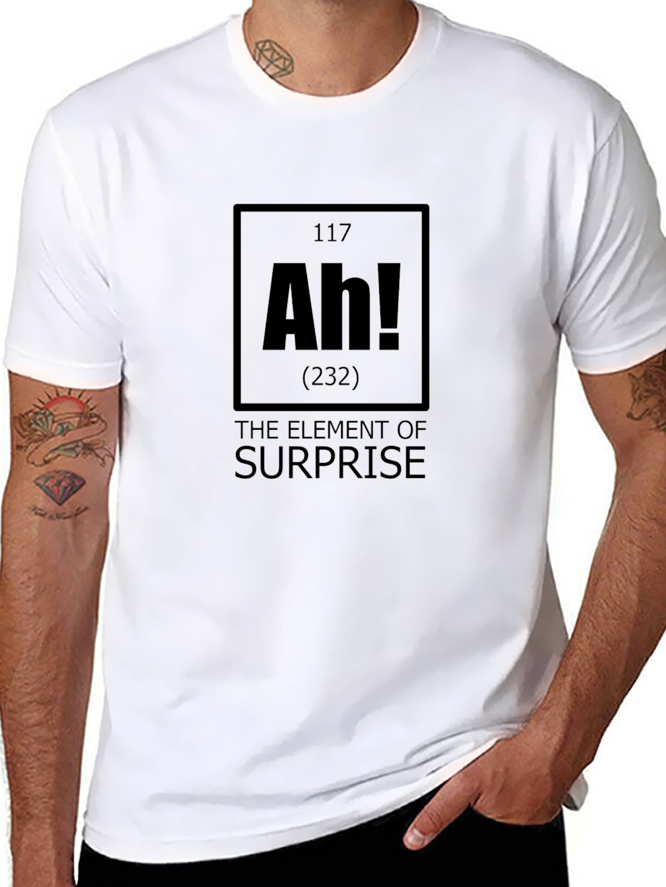Ah! Element of Surprise Black T-Shirt