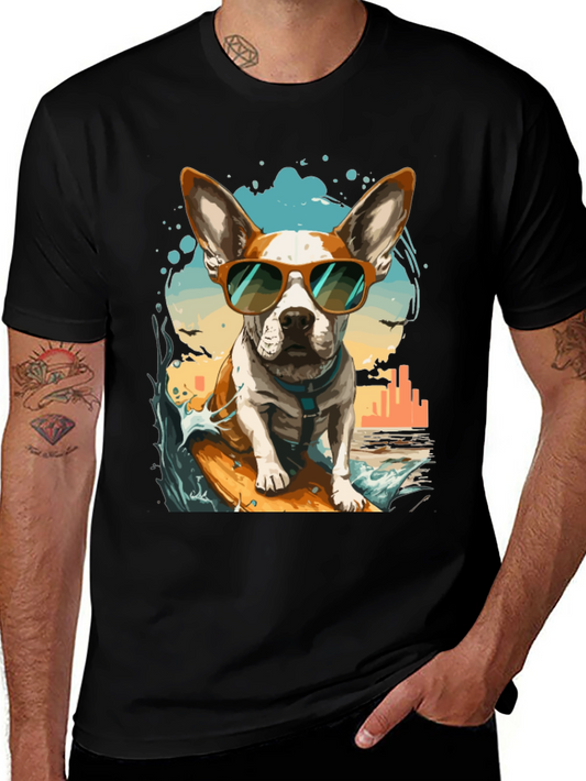 Surfing Dog Graphic Tee