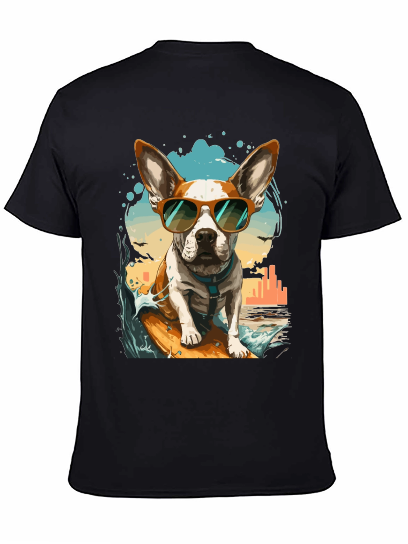 Surfing Dog Graphic Tee