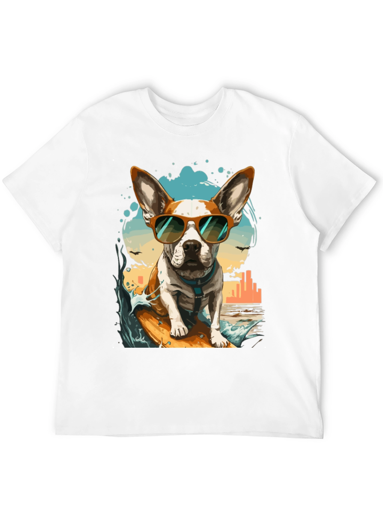 Surfing Dog Graphic Tee