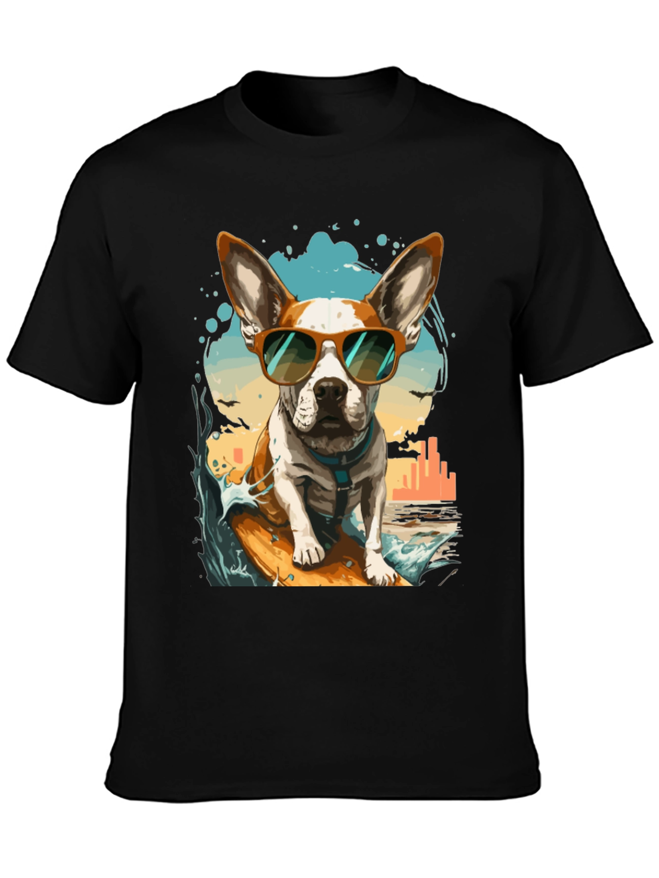 Surfing Dog Graphic Tee