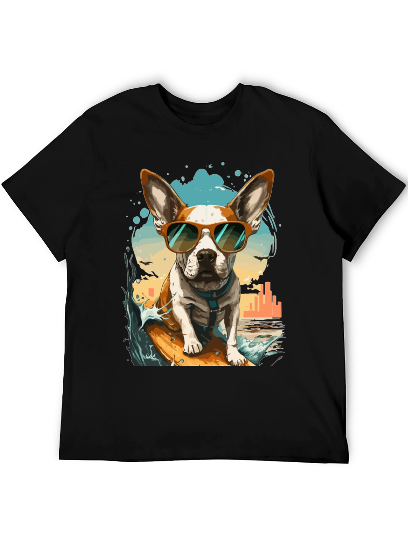 Surfing Dog Graphic Tee