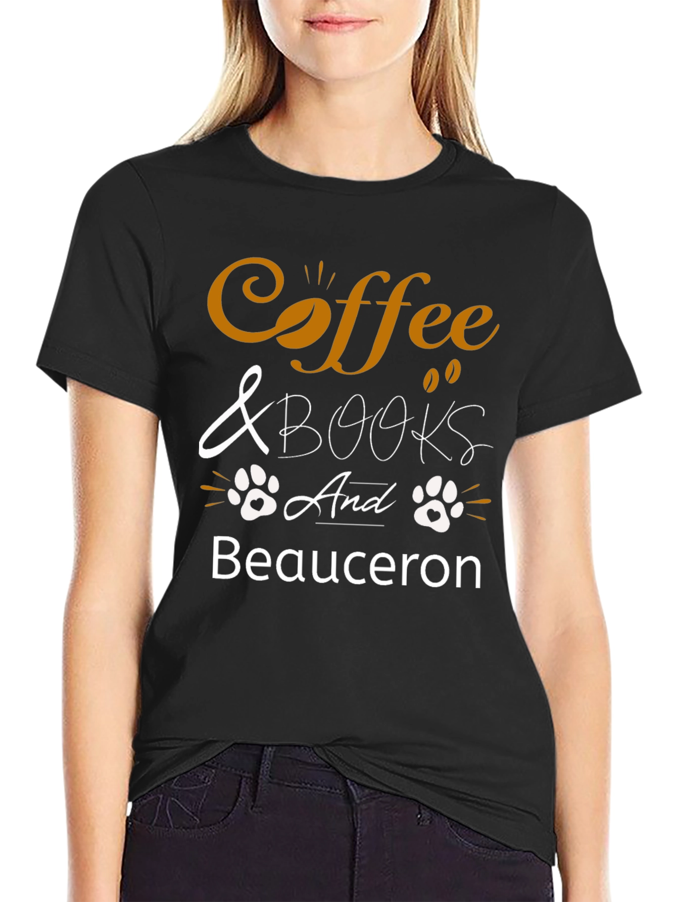 Coffee & Books Beauceron Black T-Shirt