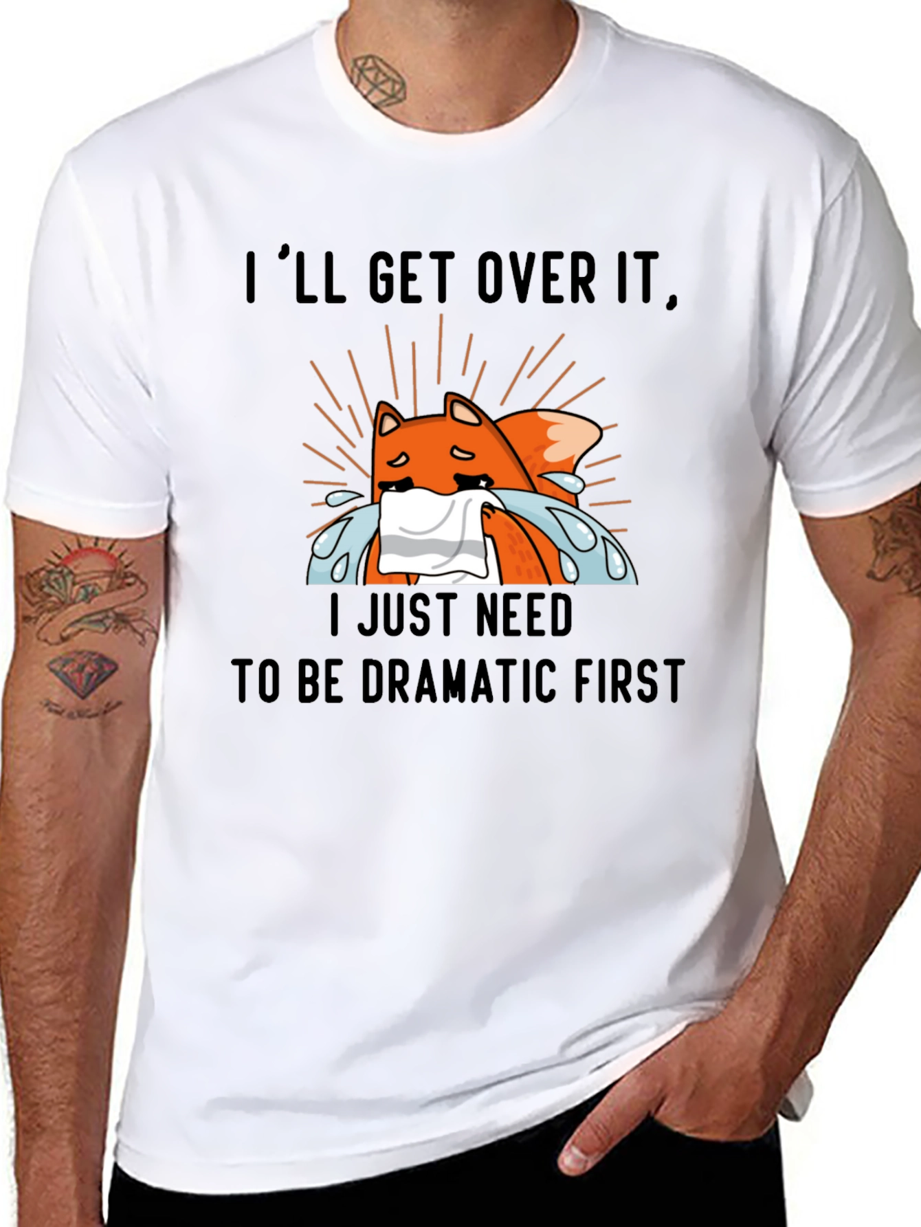 Dramatic Fox T-Shirt - Funny Graphic Tee