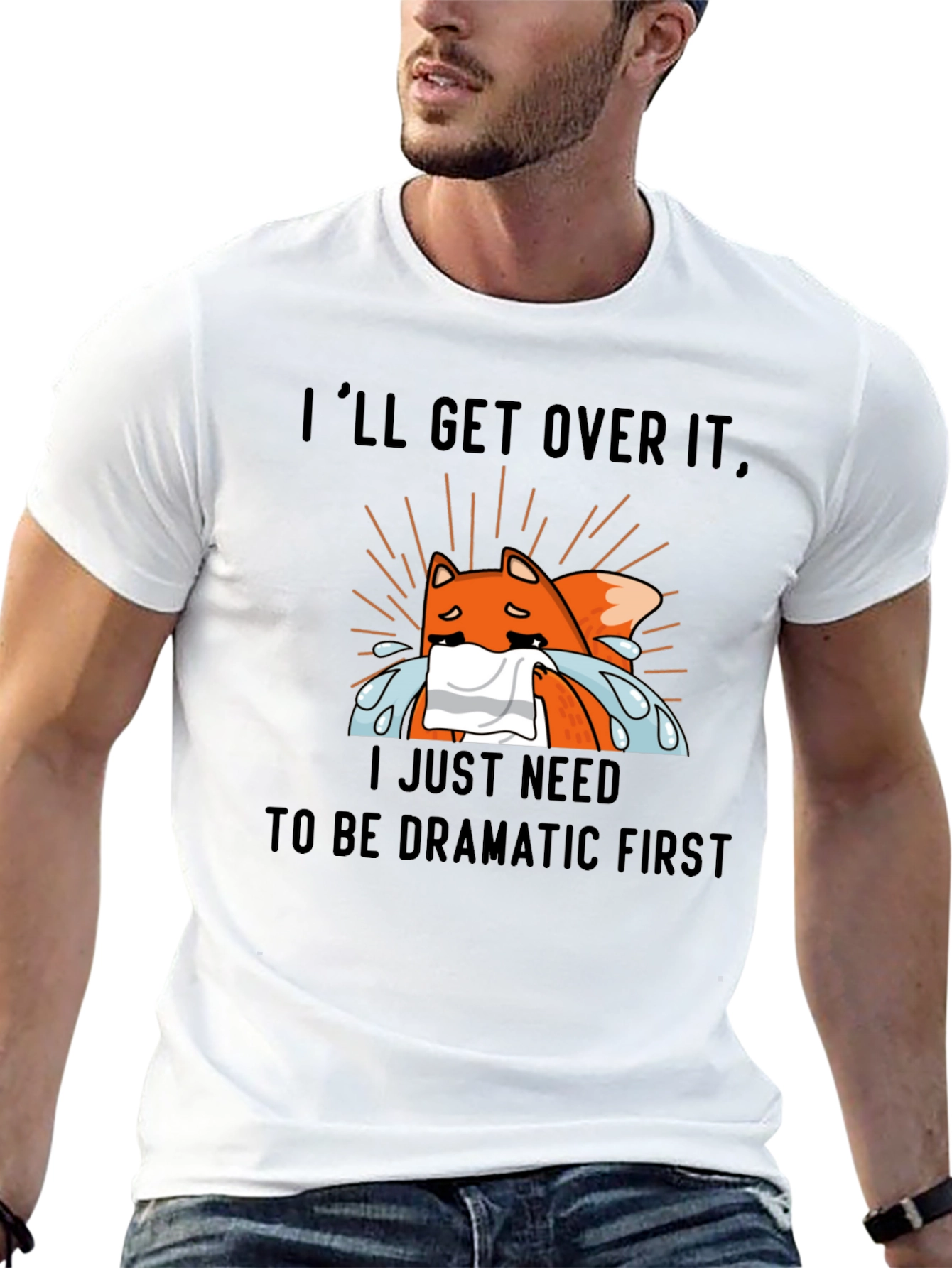 Dramatic Fox T-Shirt - Funny Graphic Tee