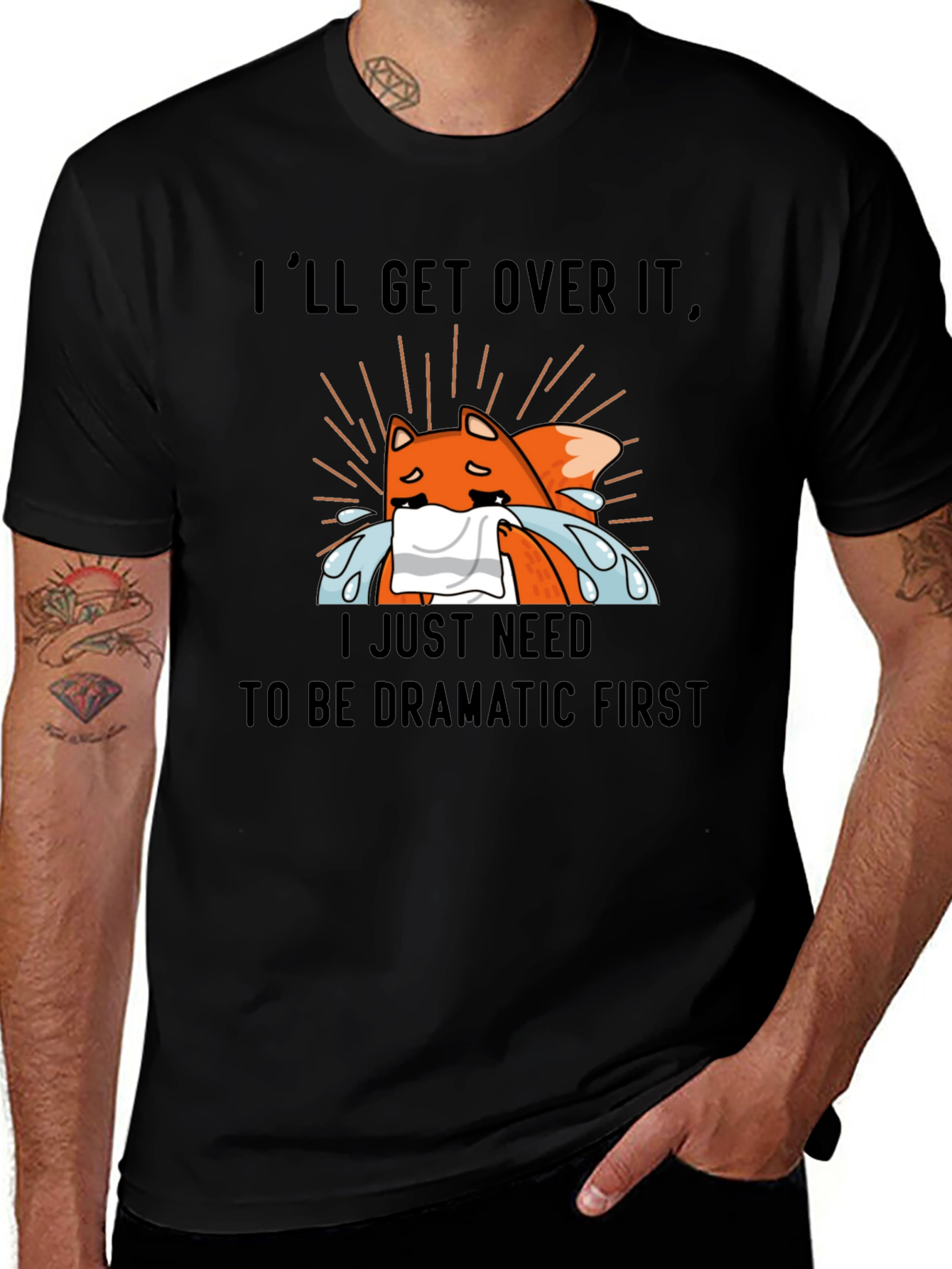 Dramatic Fox T-Shirt - Funny Graphic Tee