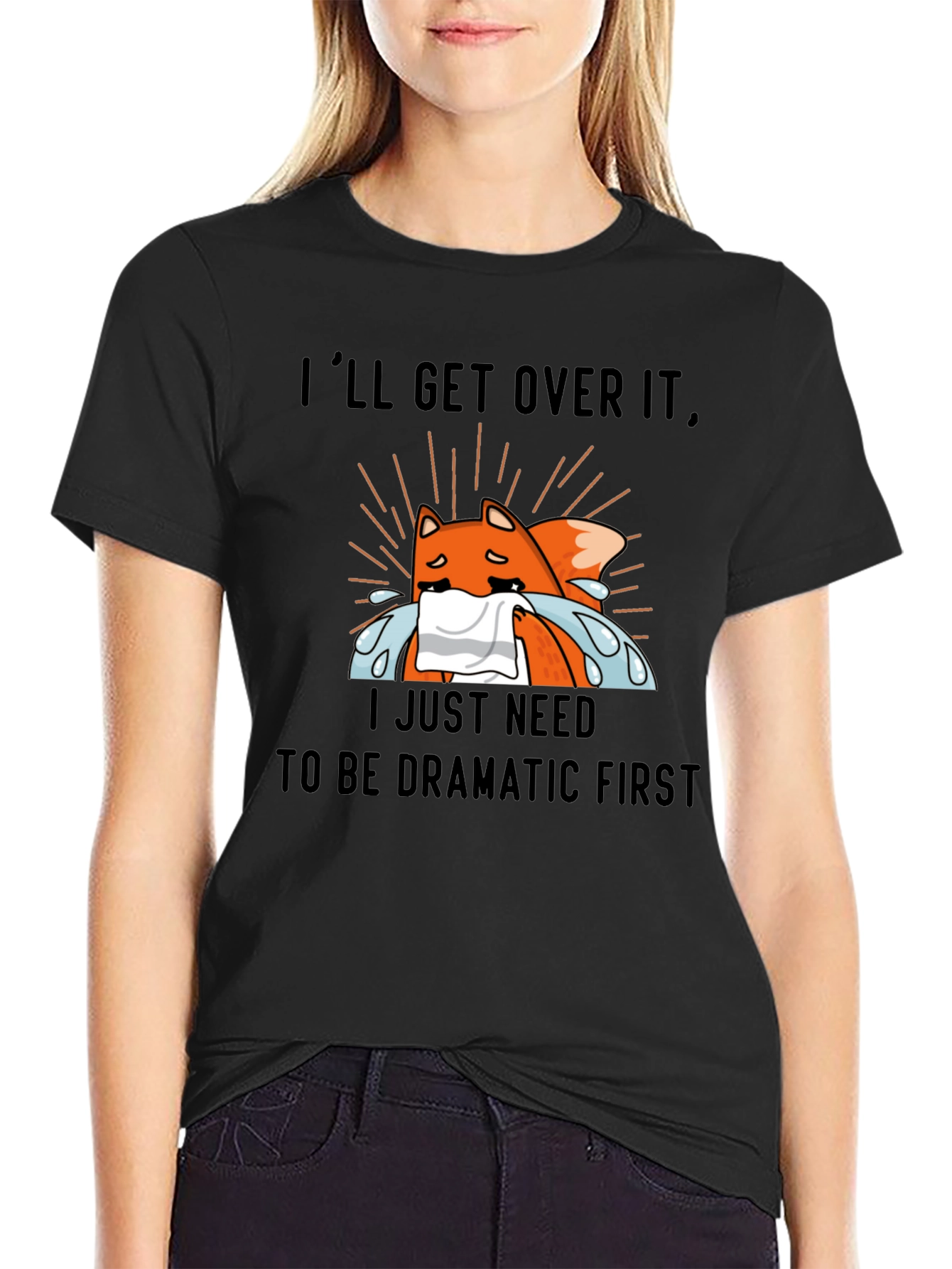 Dramatic Fox T-Shirt - Funny Graphic Tee