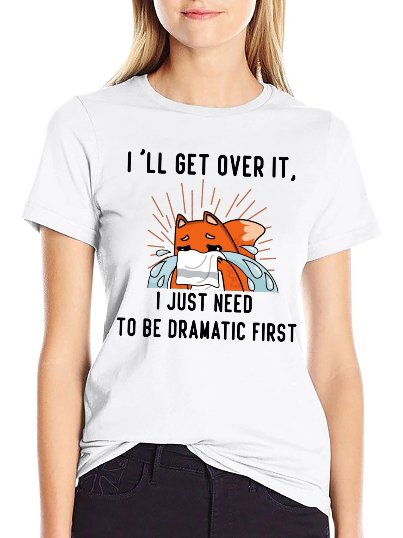 Dramatic Fox T-Shirt - Funny Graphic Tee